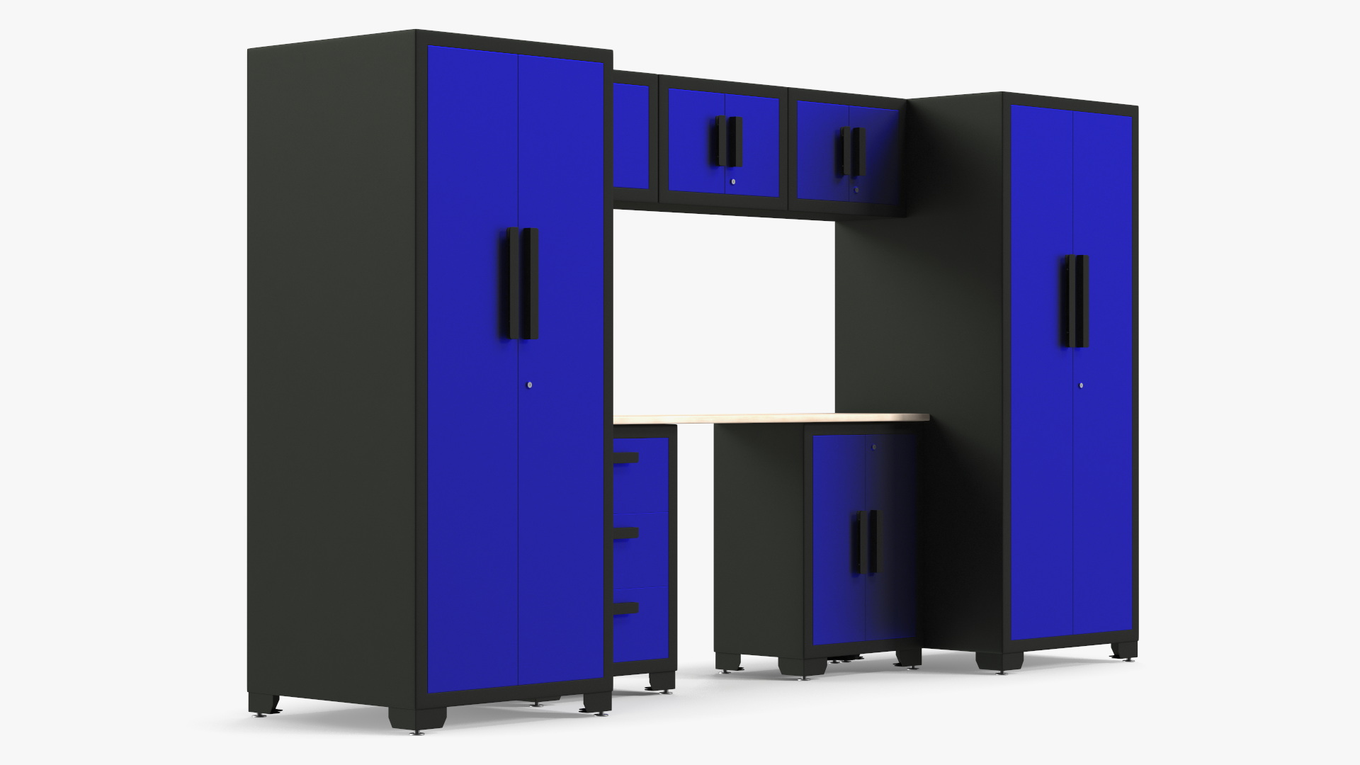 Garage Cabinet Blue 3D model