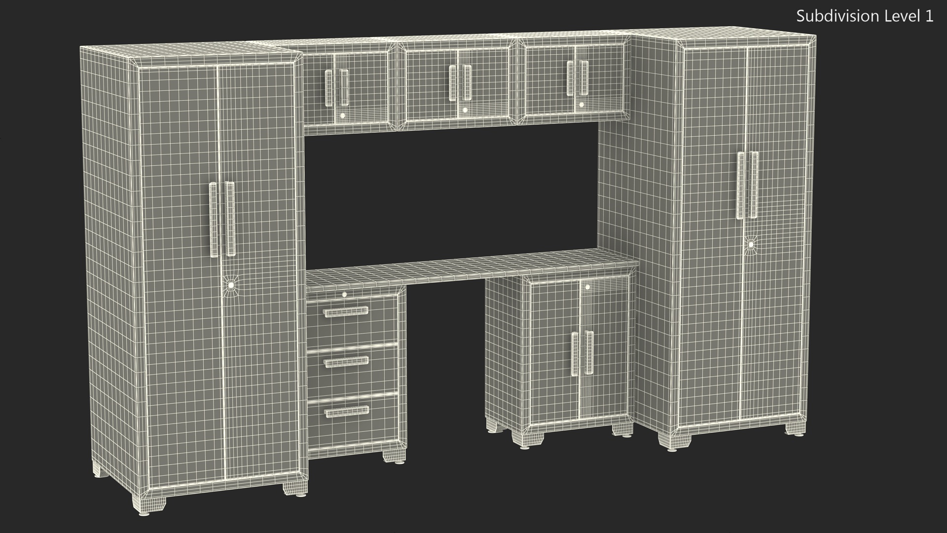 Garage Cabinet Blue 3D model