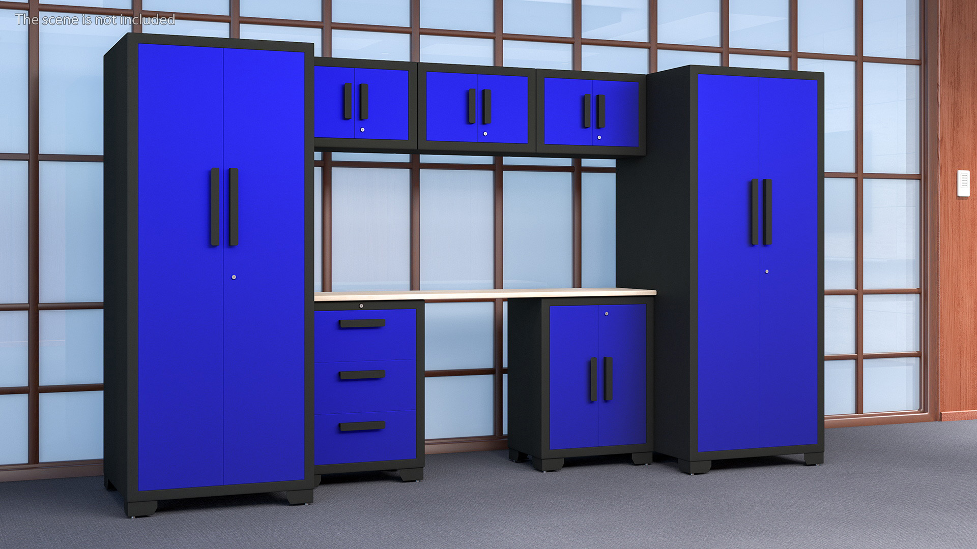 Garage Cabinet Blue 3D model