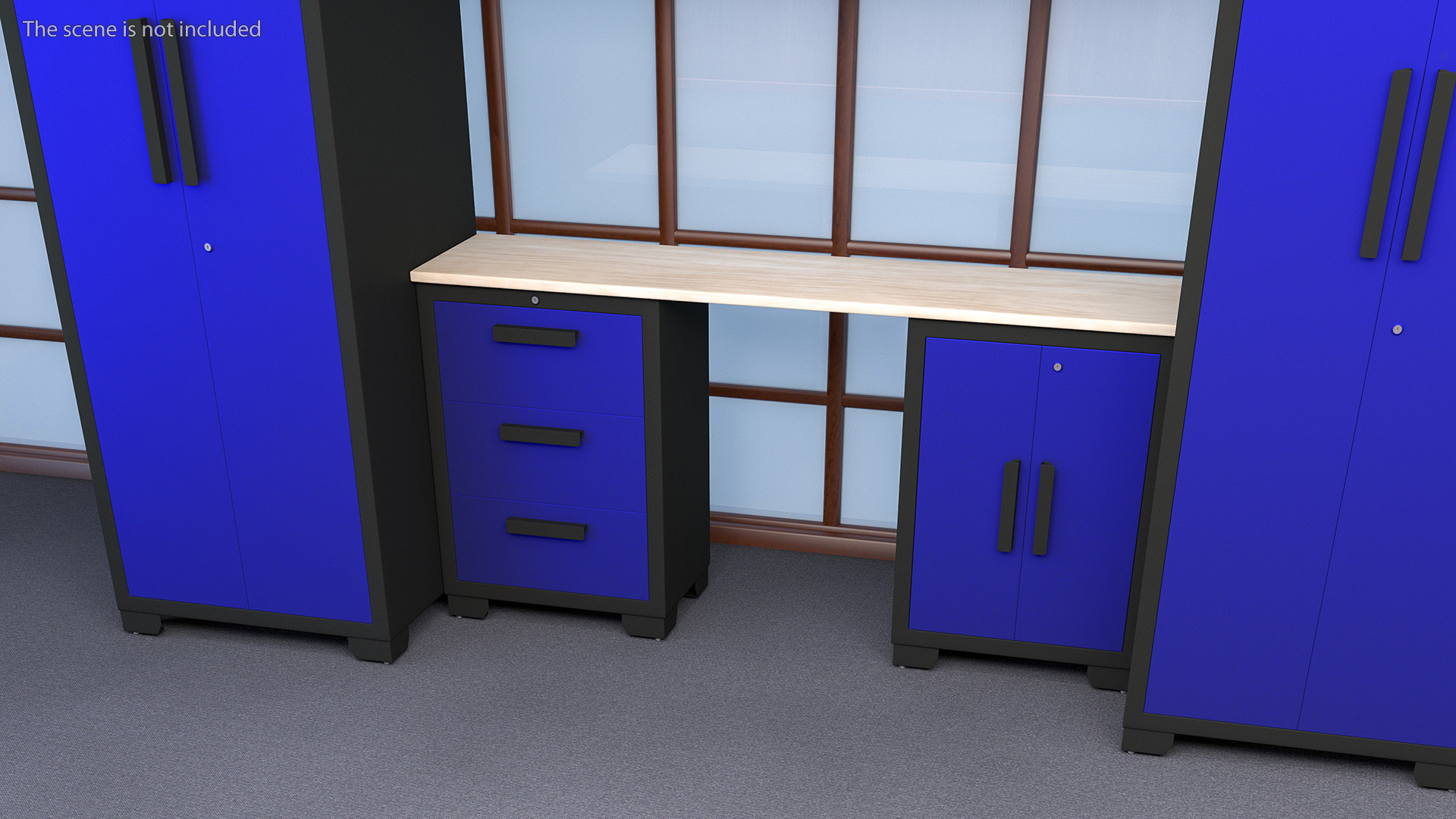 Garage Cabinet Blue 3D model