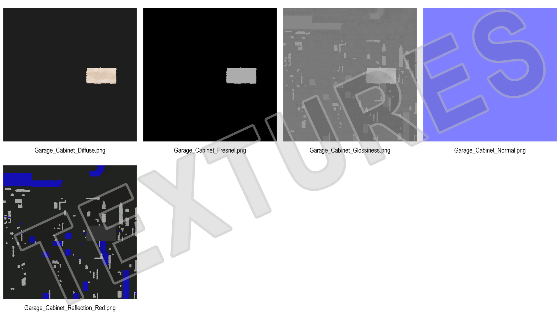 Garage Cabinet Blue 3D model