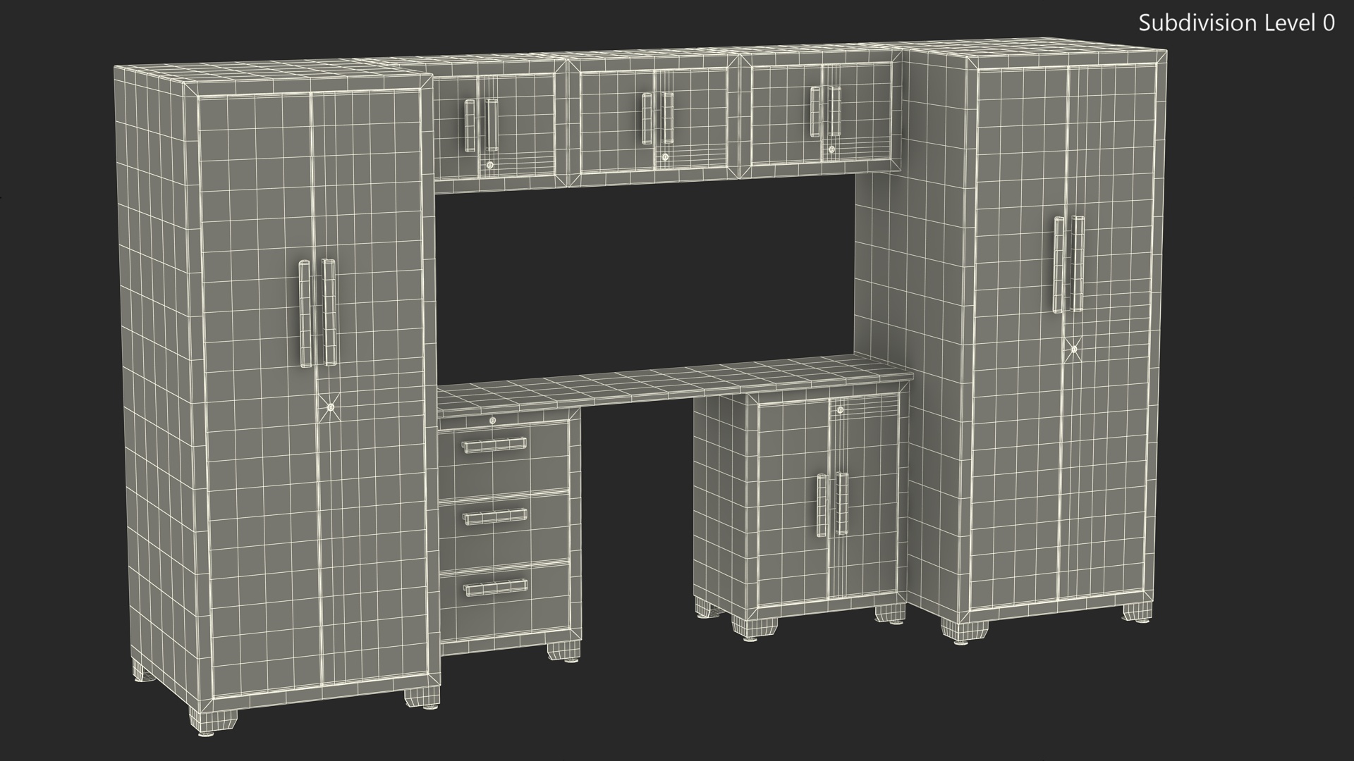 Garage Cabinet Blue 3D model