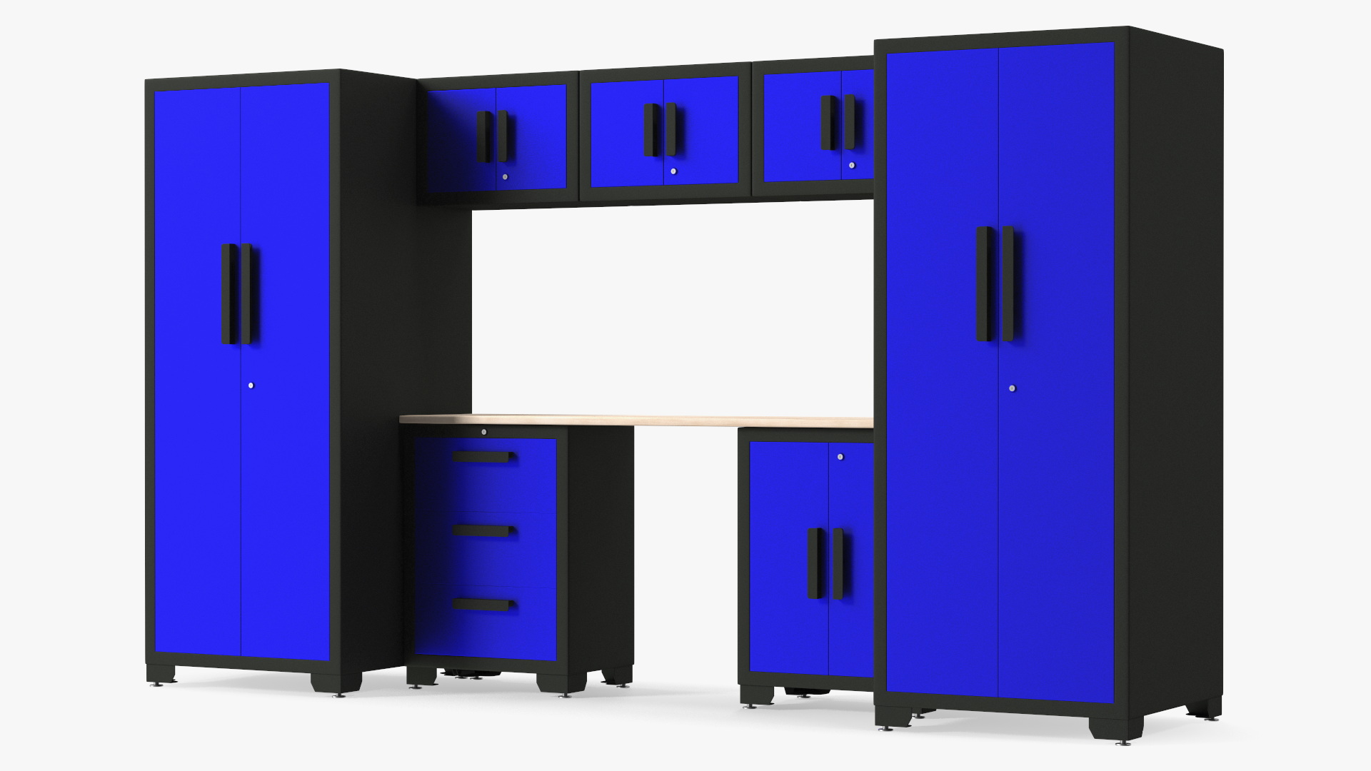 Garage Cabinet Blue 3D model