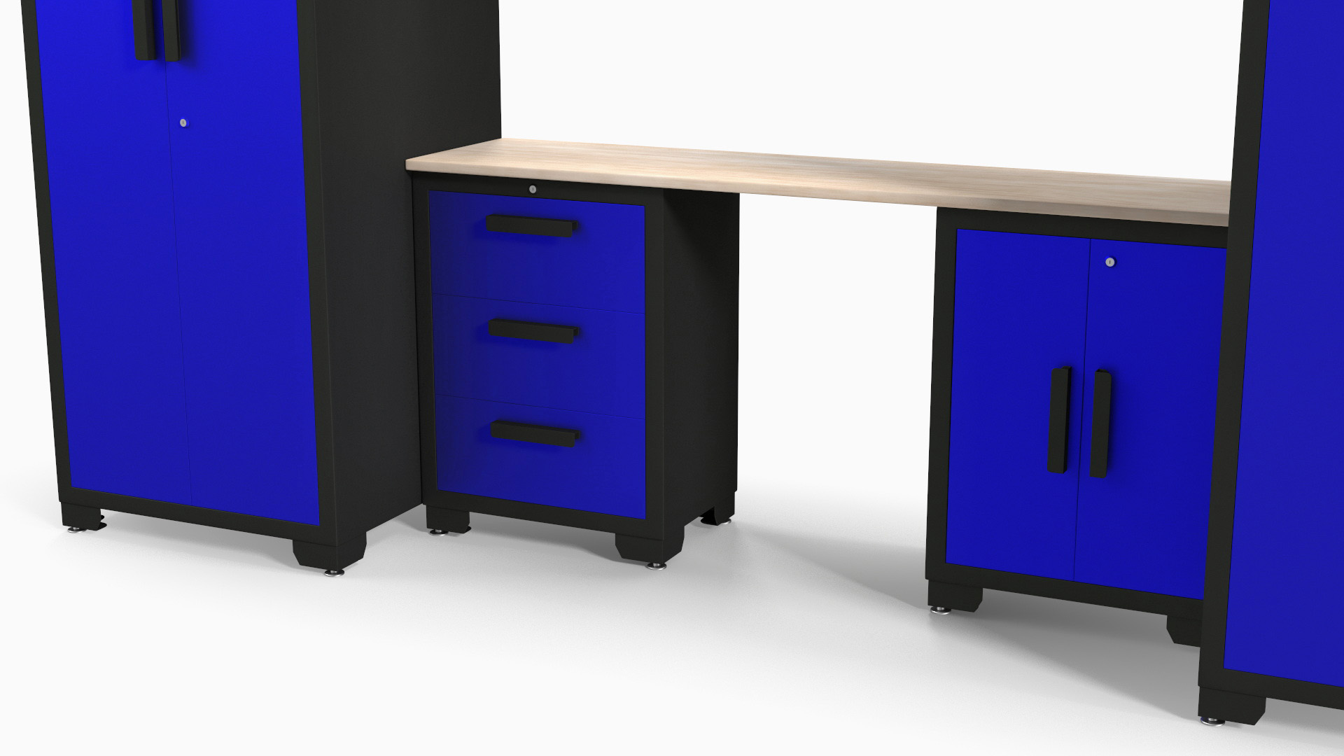 Garage Cabinet Blue 3D model