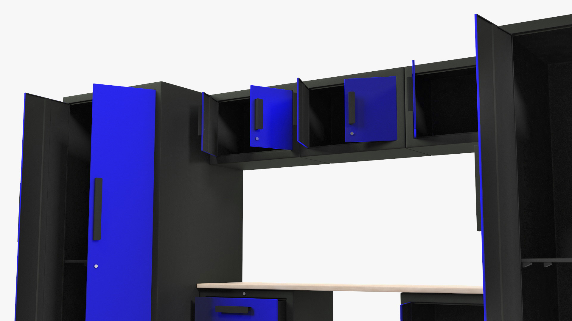 Garage Cabinet Blue 3D model