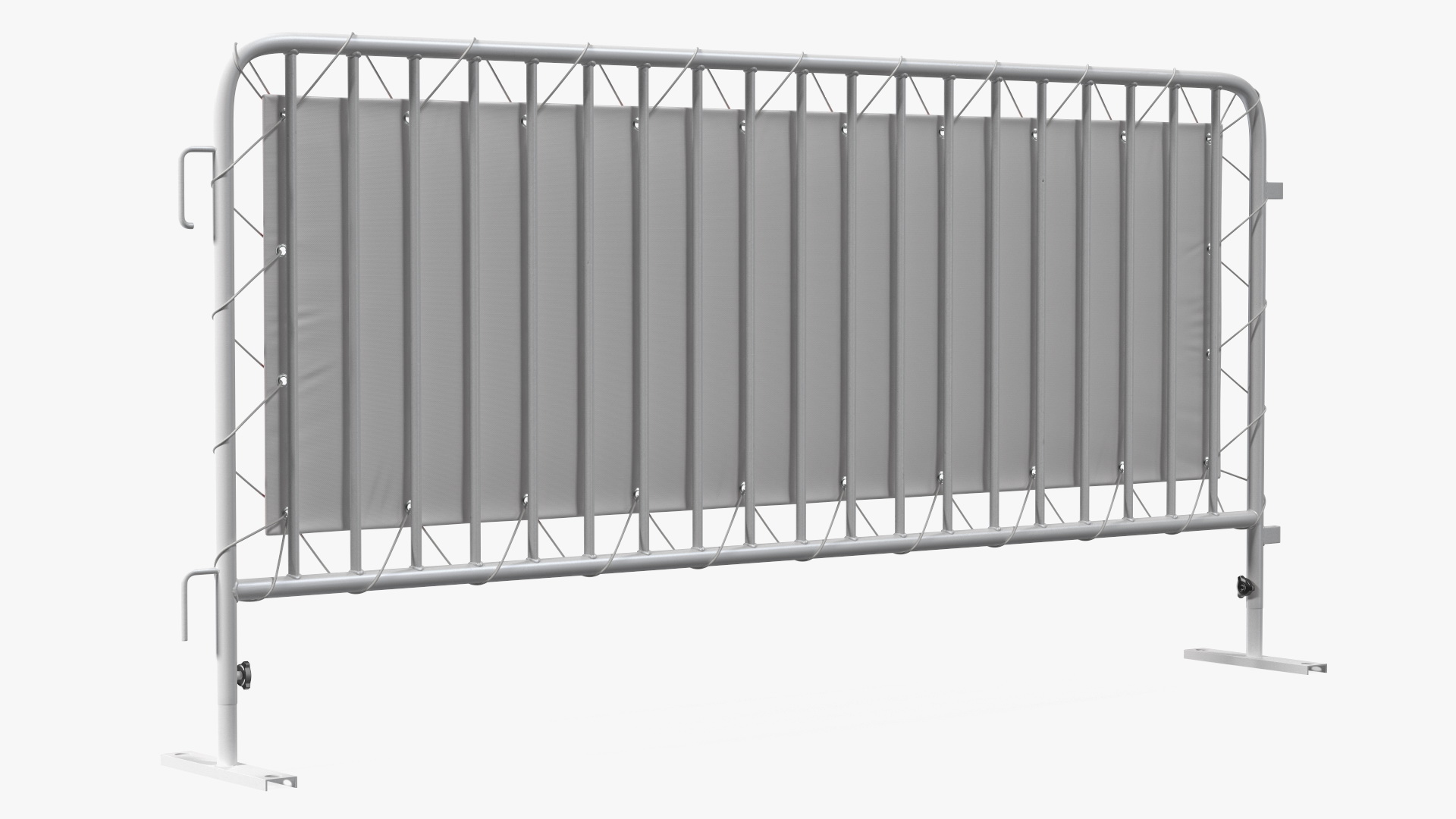 Crowd Control White Barricade Fence Banner 3D