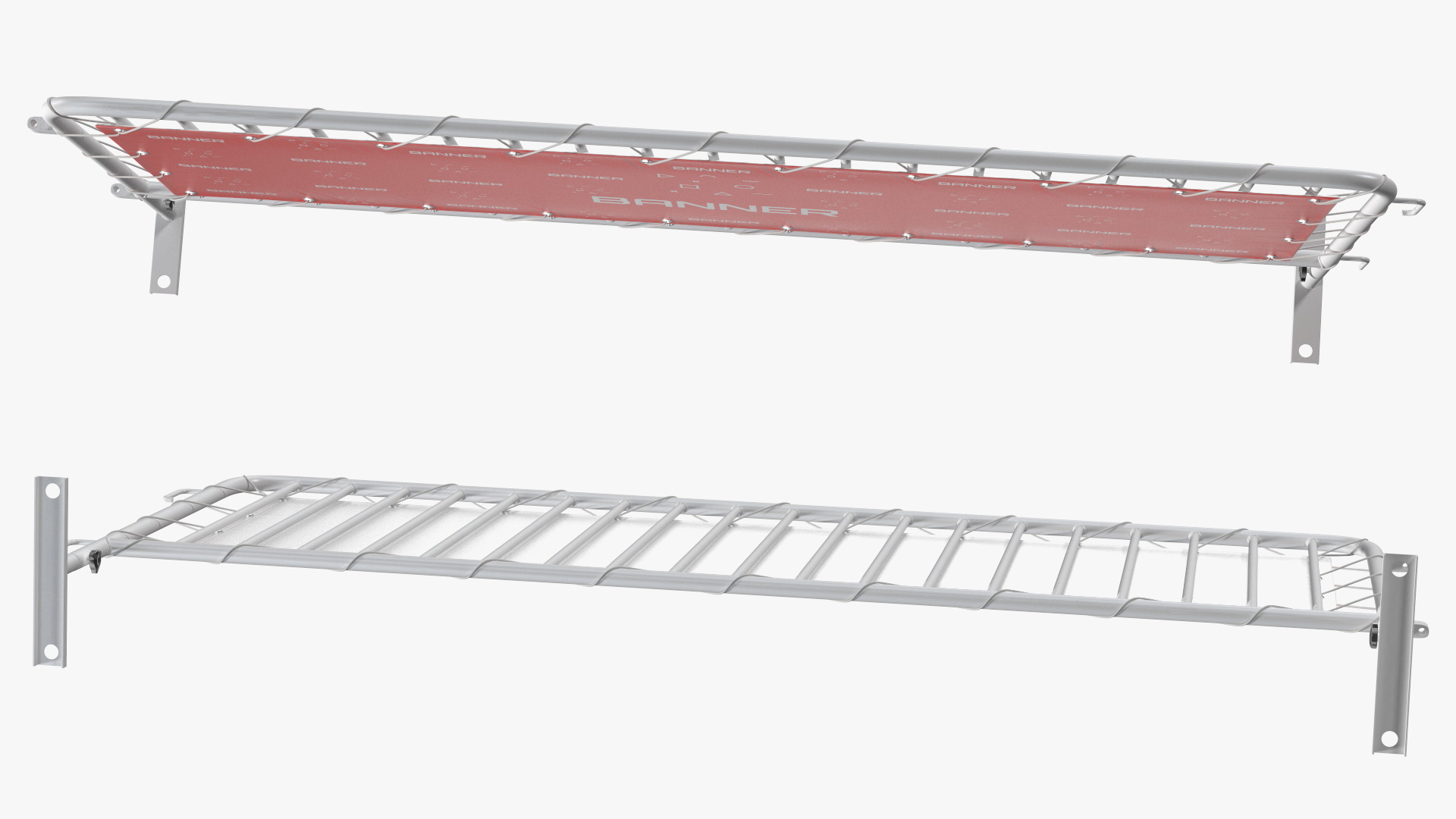 Crowd Control White Barricade Fence Banner 3D