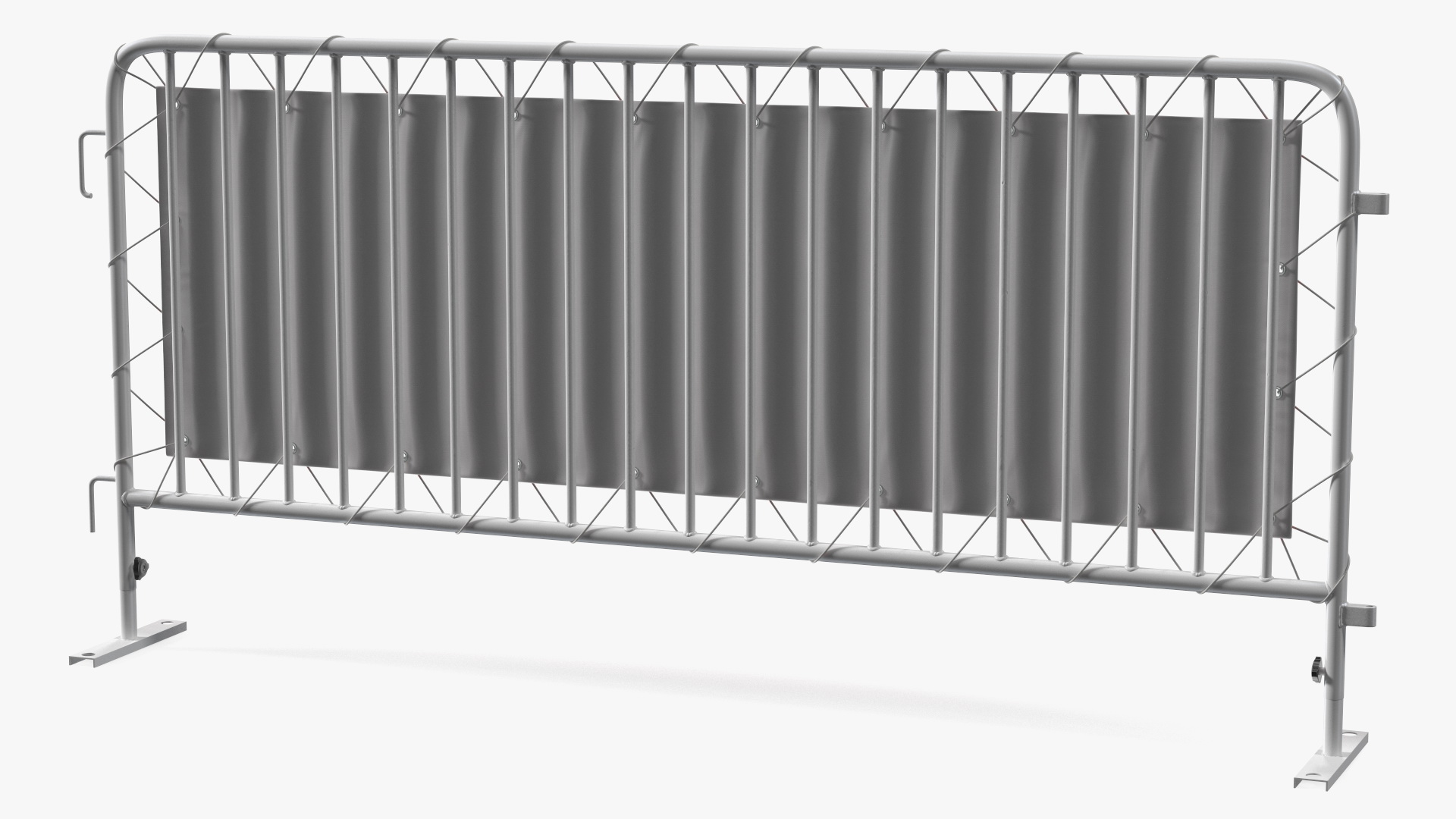 Crowd Control White Barricade Fence Banner 3D