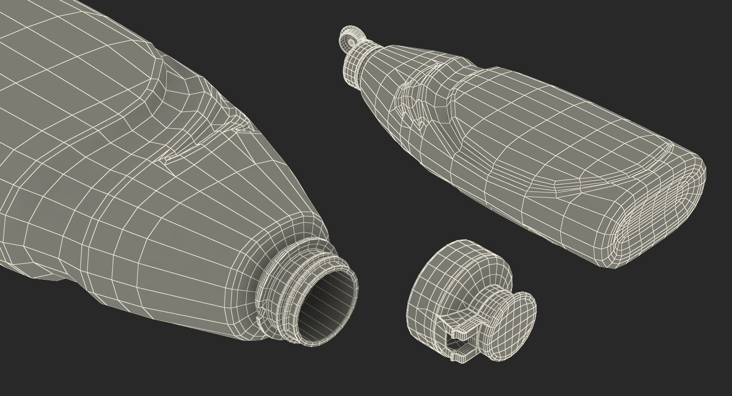 Empty Dishwashing Bottle 3D model