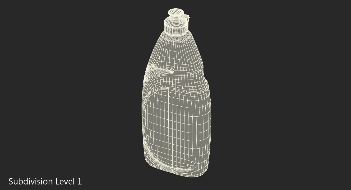 Empty Dishwashing Bottle 3D model