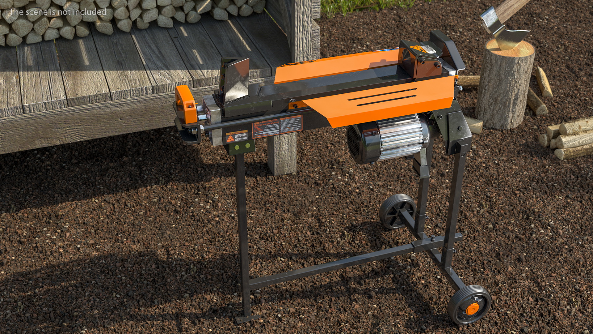 WEN 56207 Electric Log Splitter with Stand 3D