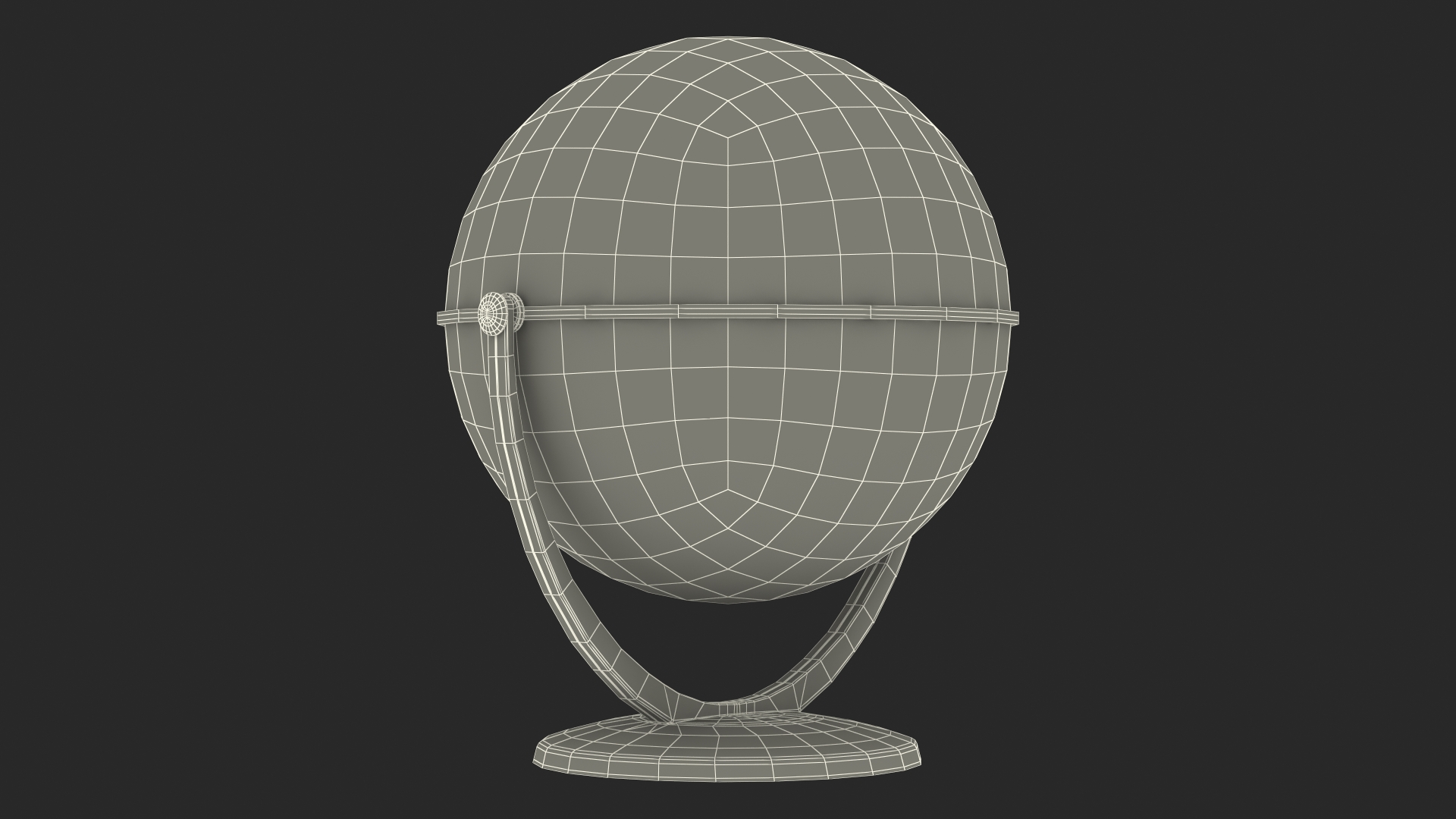 Political World Globe with Stand 3D