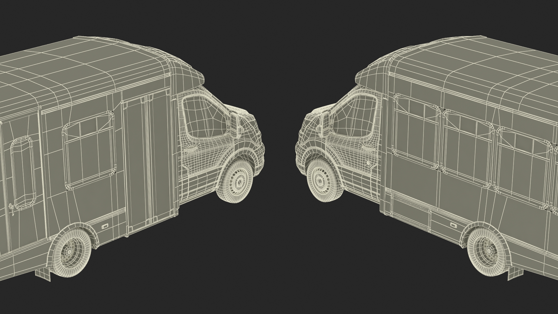 Ford Starcraft Executive Shuttle Bus Simple Interior 3D