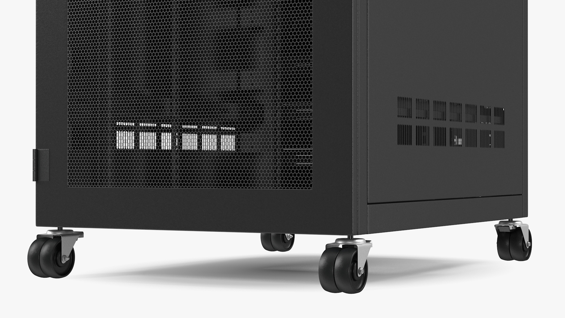 Floor Standing Full Server Rack Black 3D