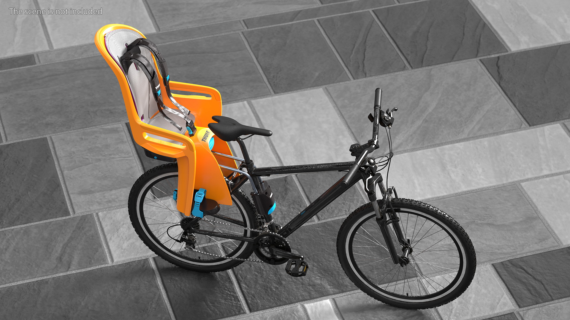 3D Thule RideAlong Child Bike Seat Rigged model