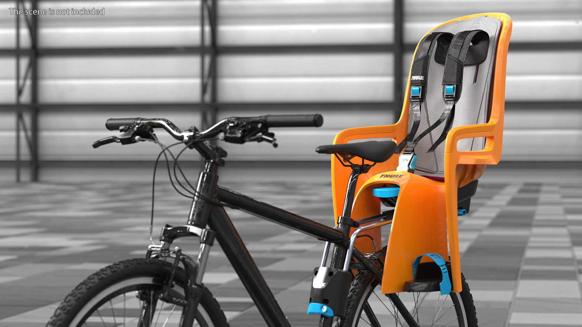 3D Thule RideAlong Child Bike Seat Rigged model