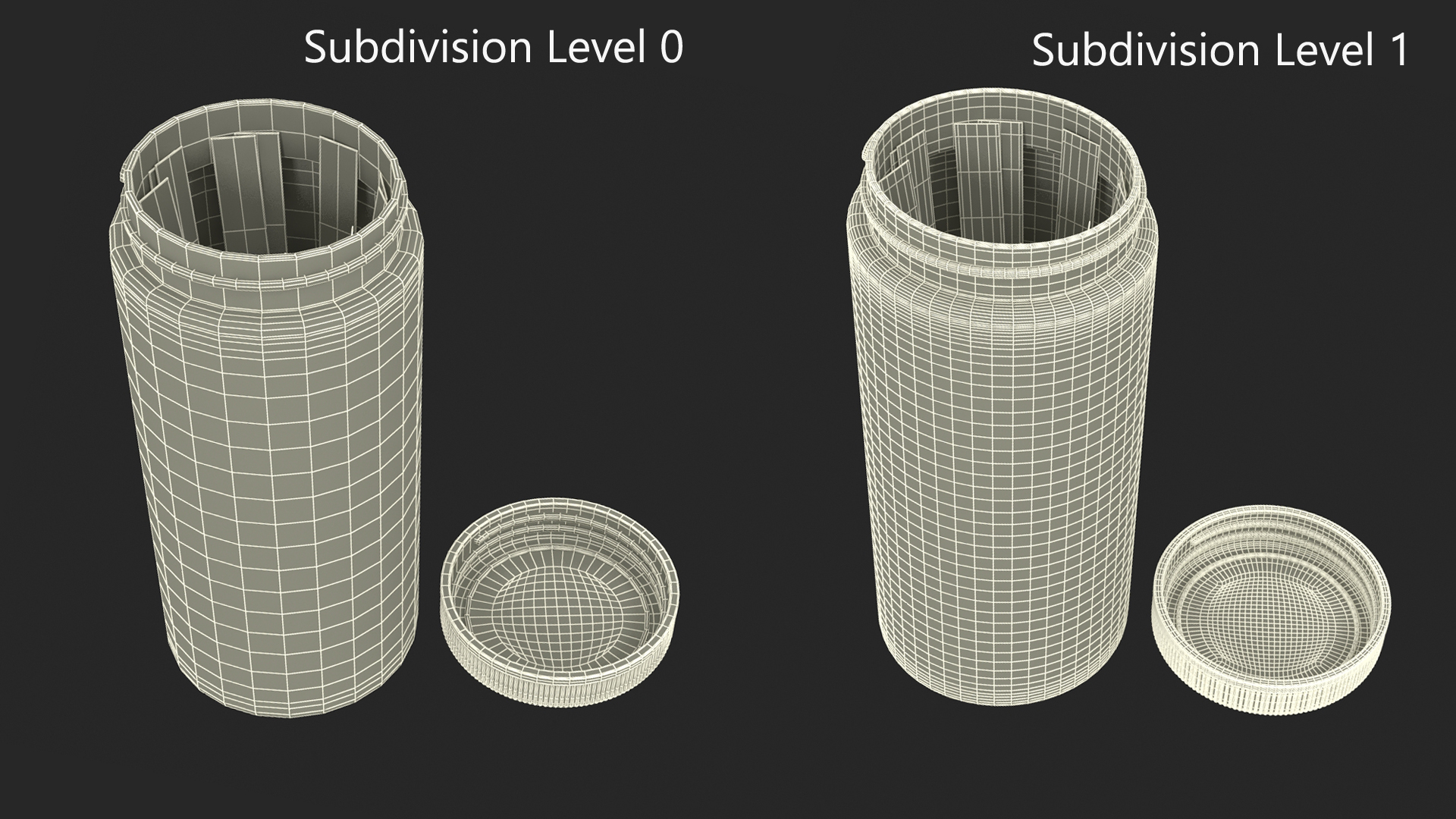 Water Softener Test Strips Jar Opened 3D