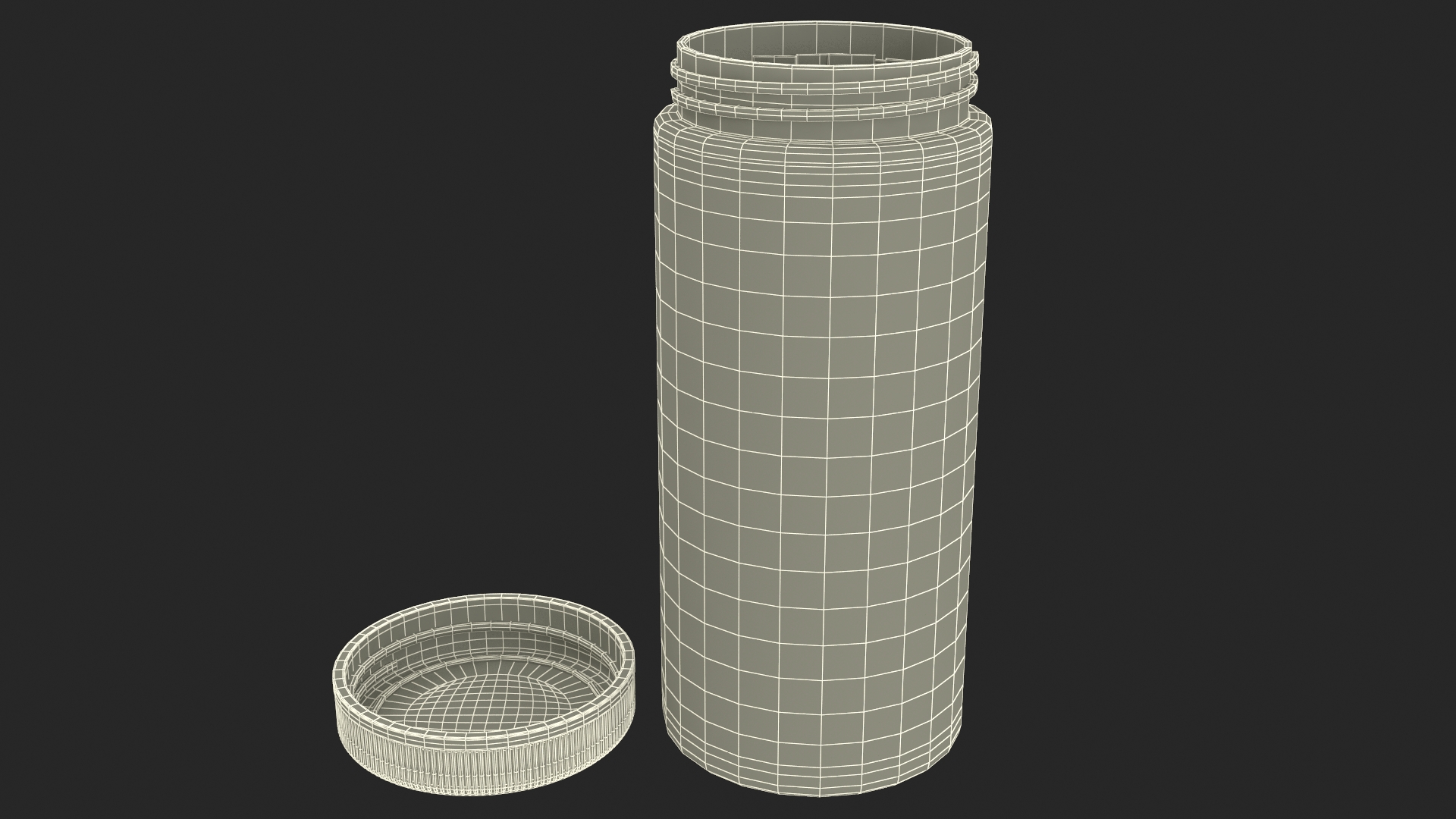 Water Softener Test Strips Jar Opened 3D