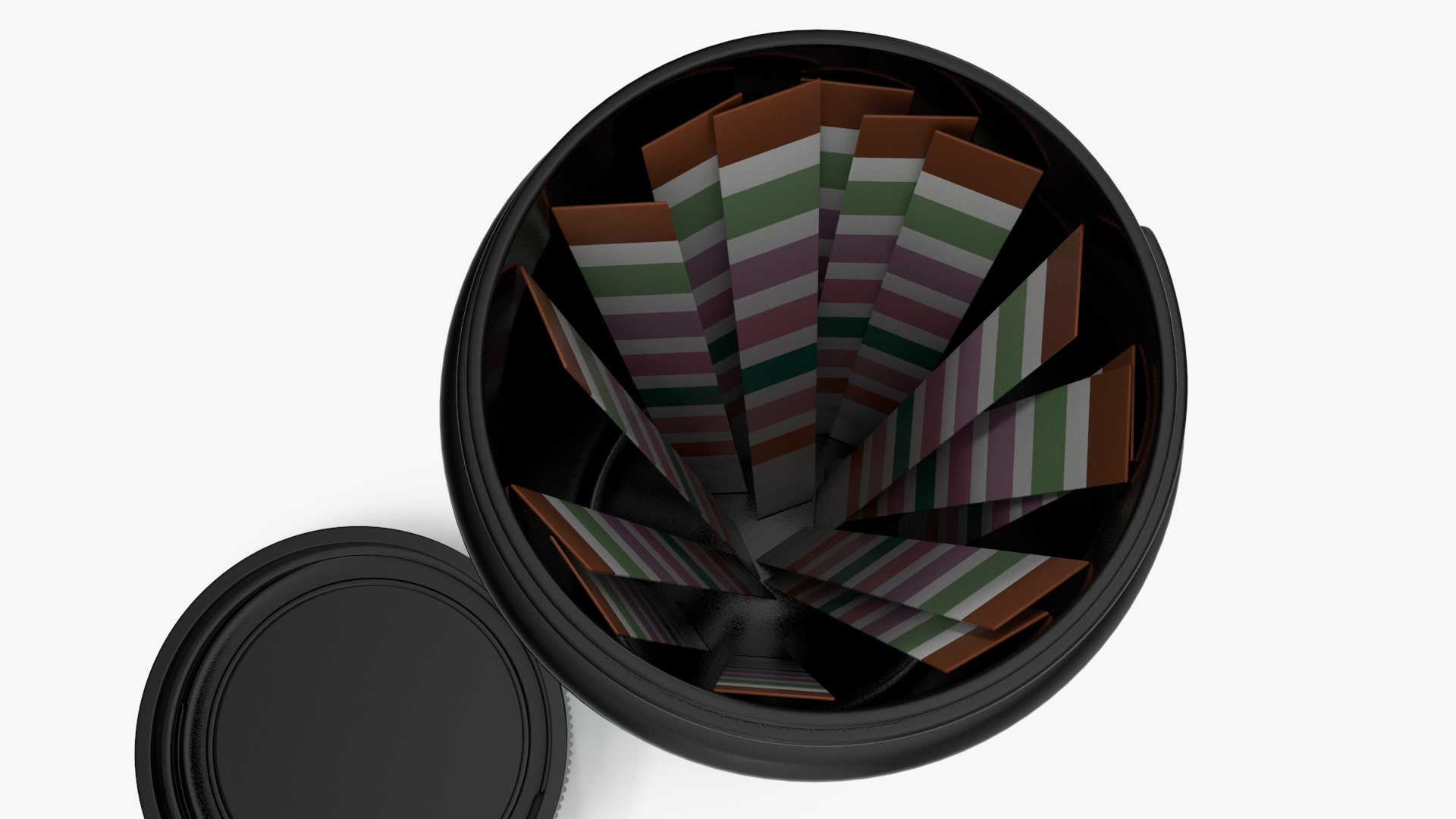 Water Softener Test Strips Jar Opened 3D