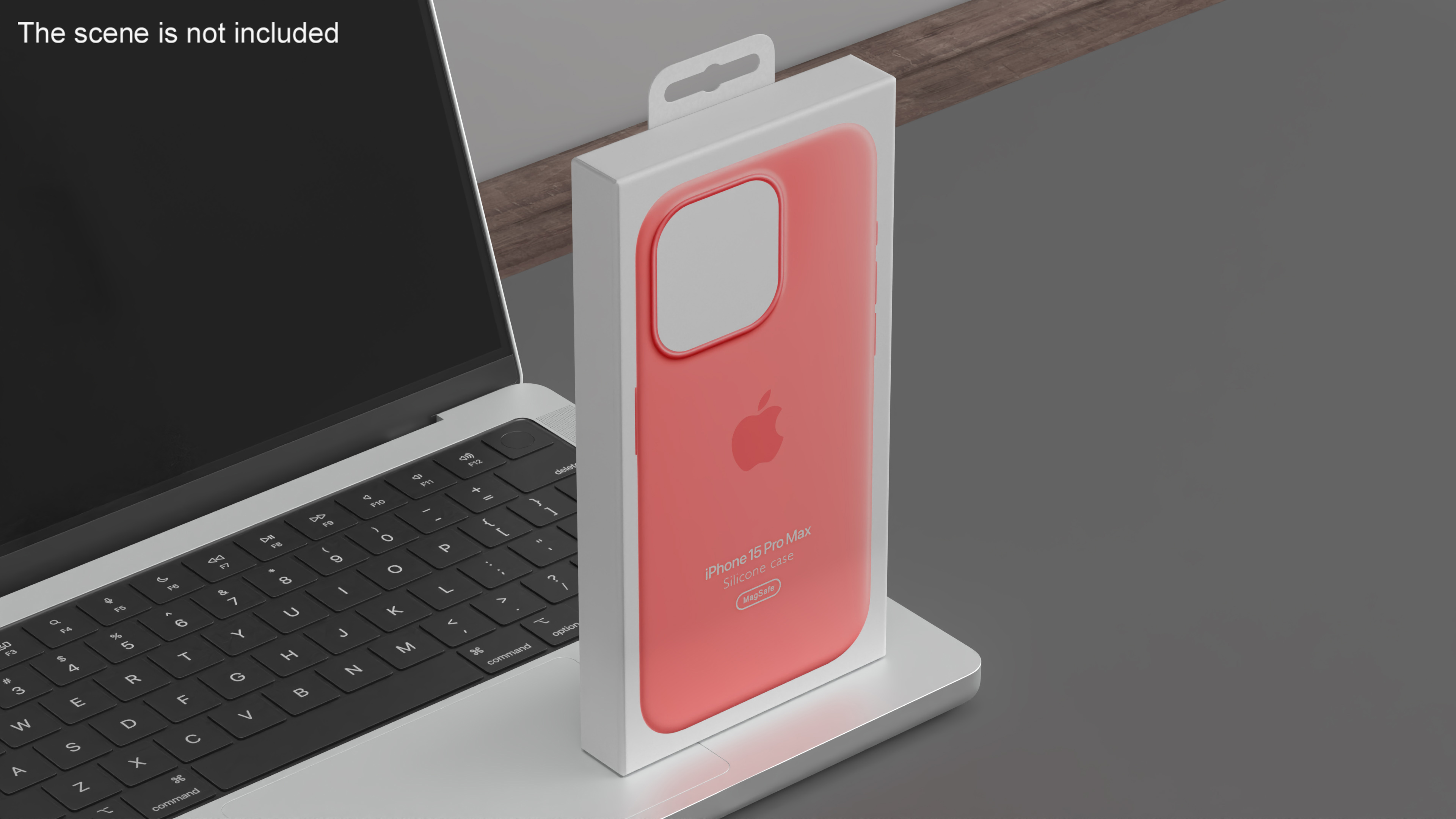 3D Apple iPhone 15 Pro Max Silicone Case Red Packaging