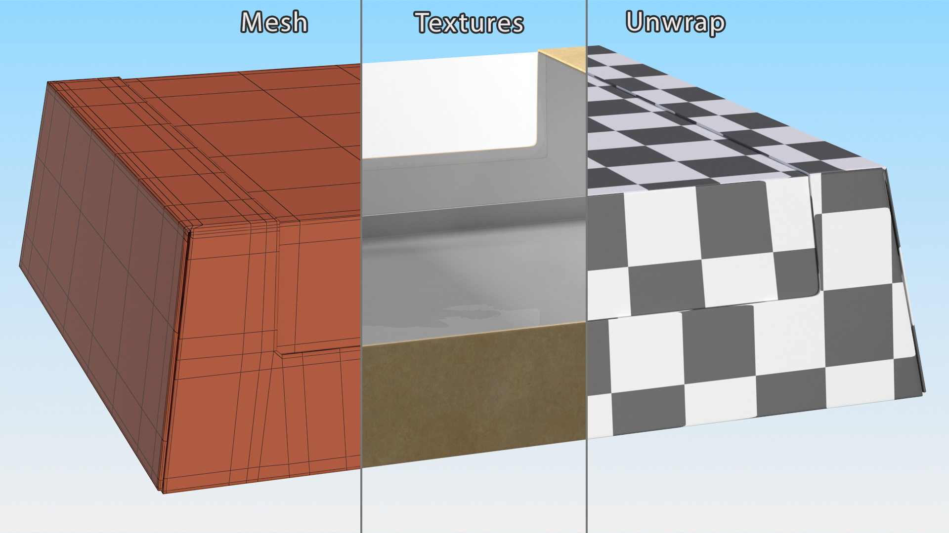 3D Pastries Package from Carton model