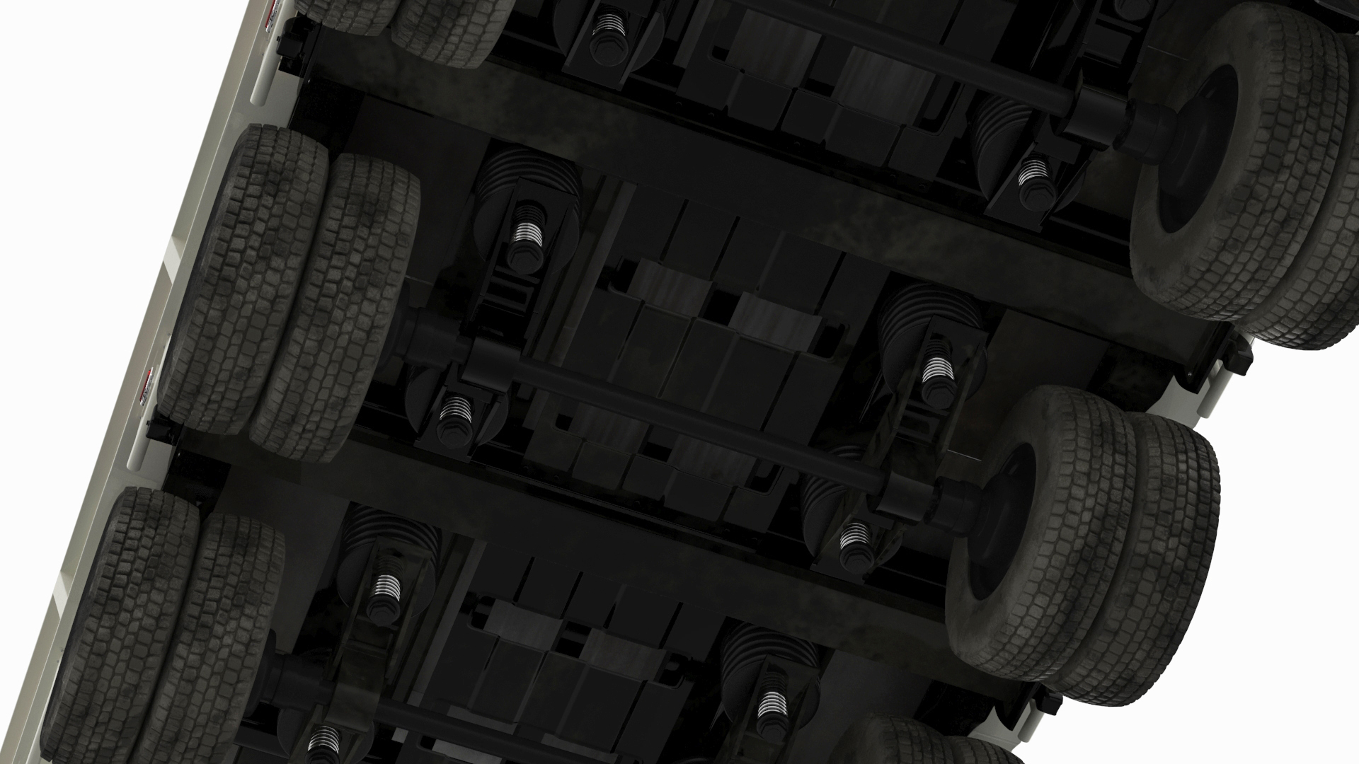 3D Semi Truck with Flatbed Trailer
