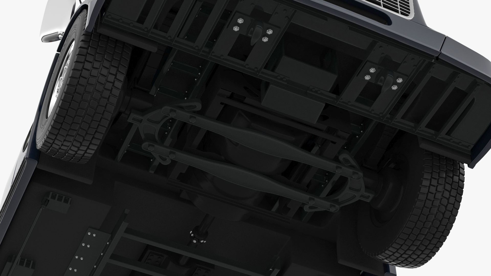 3D Semi Truck with Flatbed Trailer