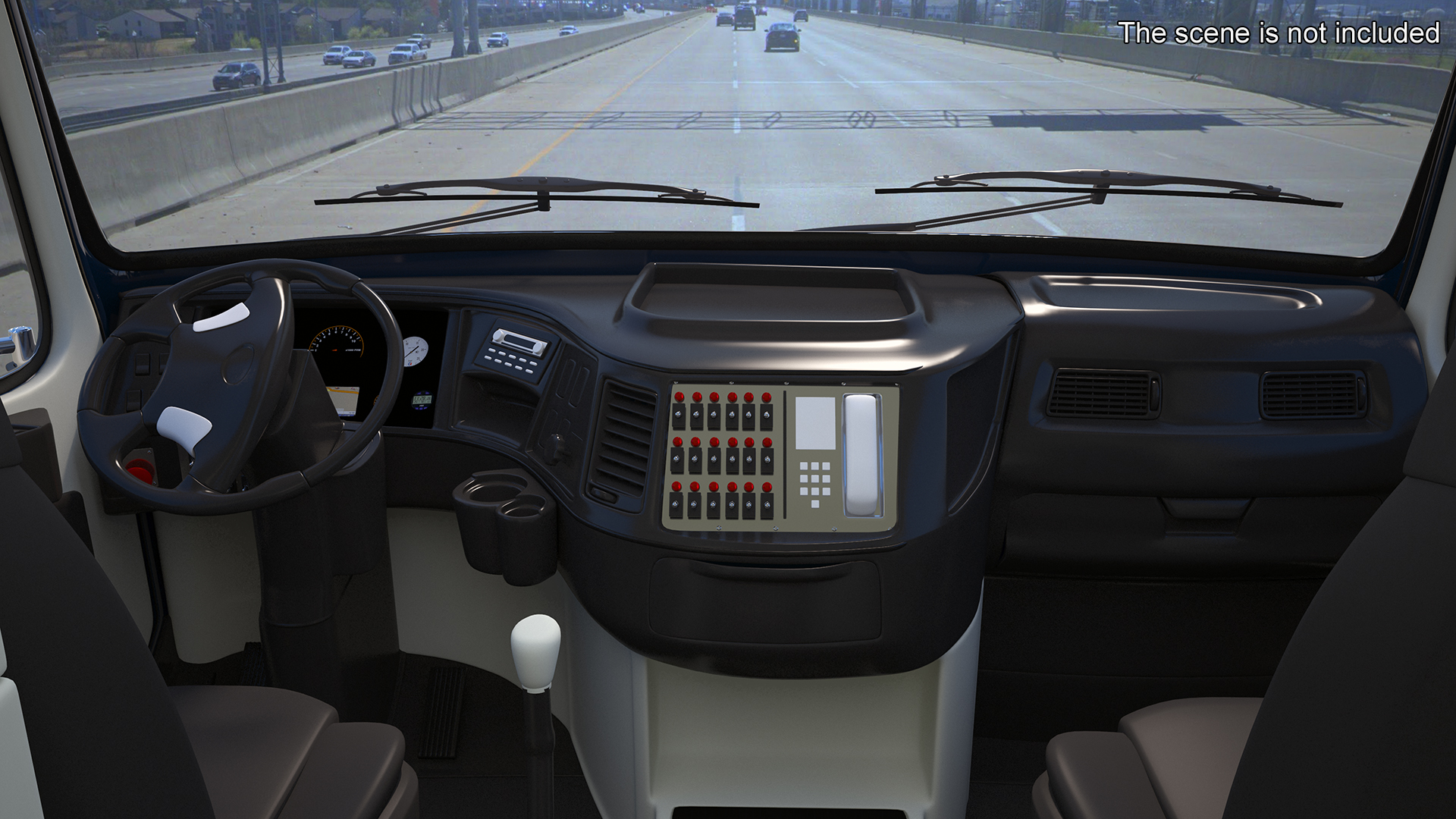3D Semi Truck with Flatbed Trailer