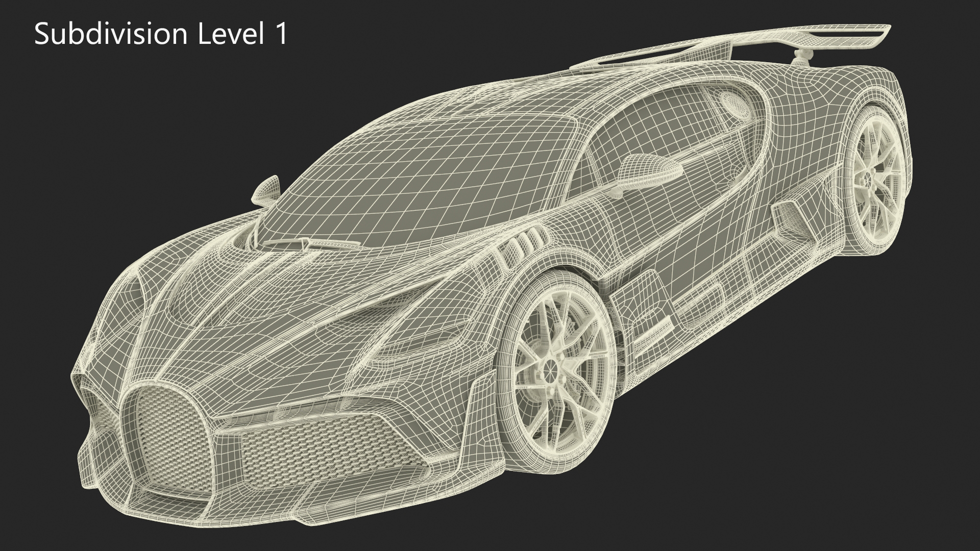 3D Sport Coupe Black Simplified model