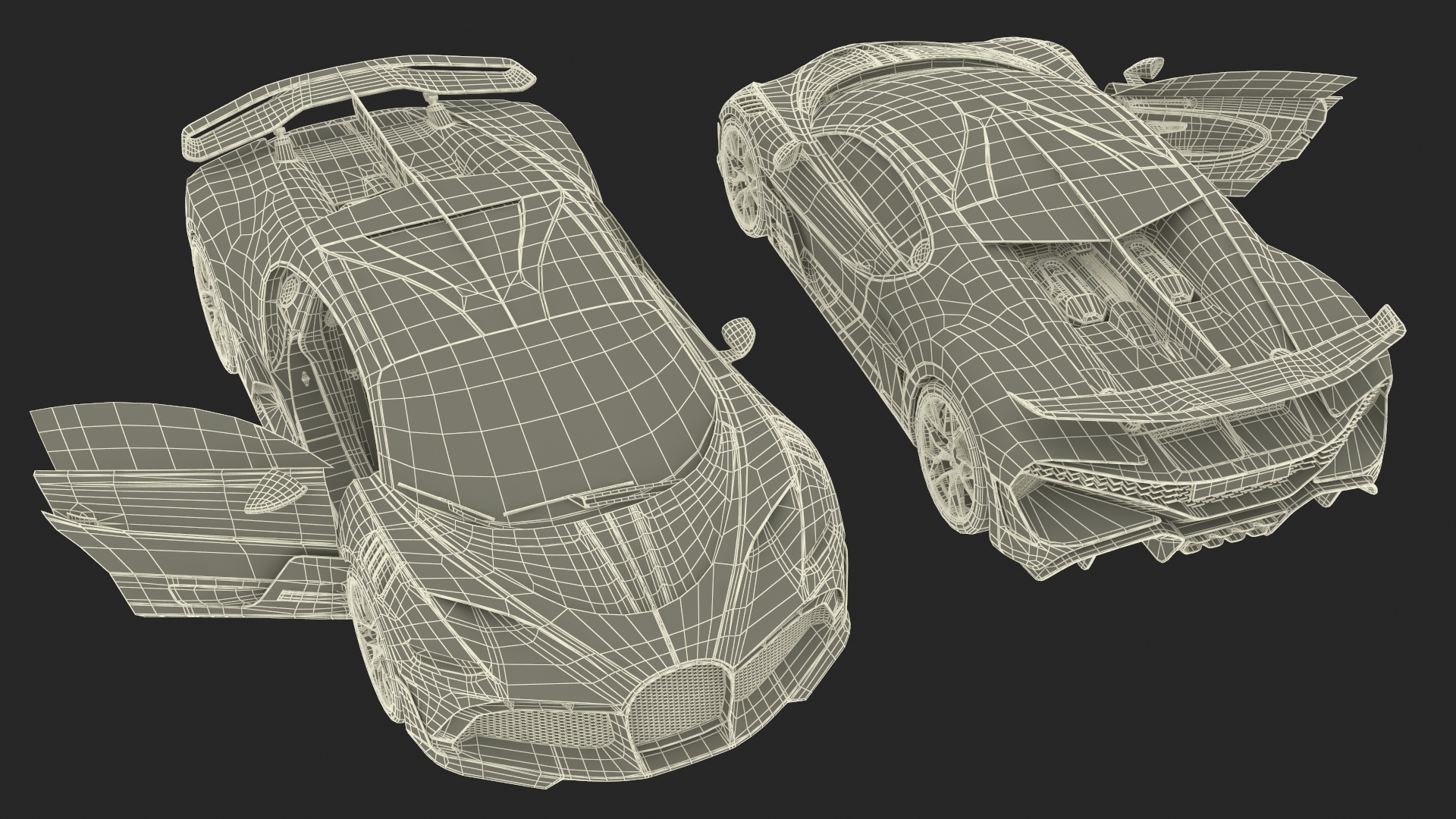 3D Sport Coupe Black Simplified model