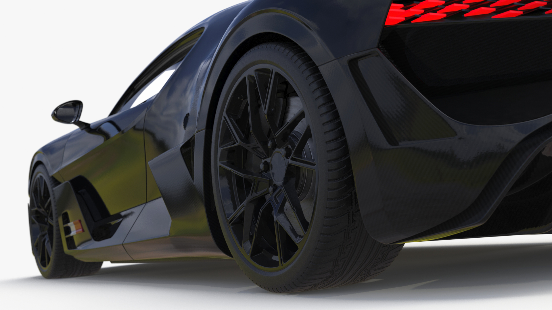 3D Sport Coupe Black Simplified model