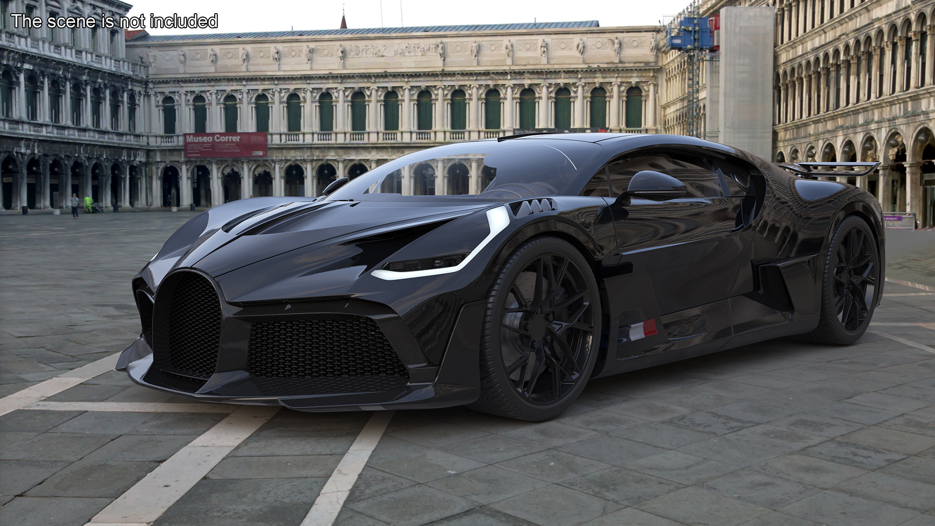 3D Sport Coupe Black Simplified model