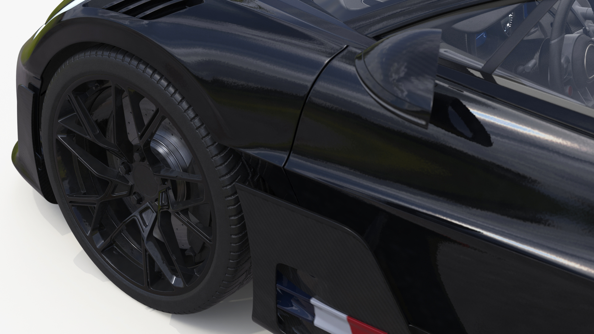 3D Sport Coupe Black Simplified model