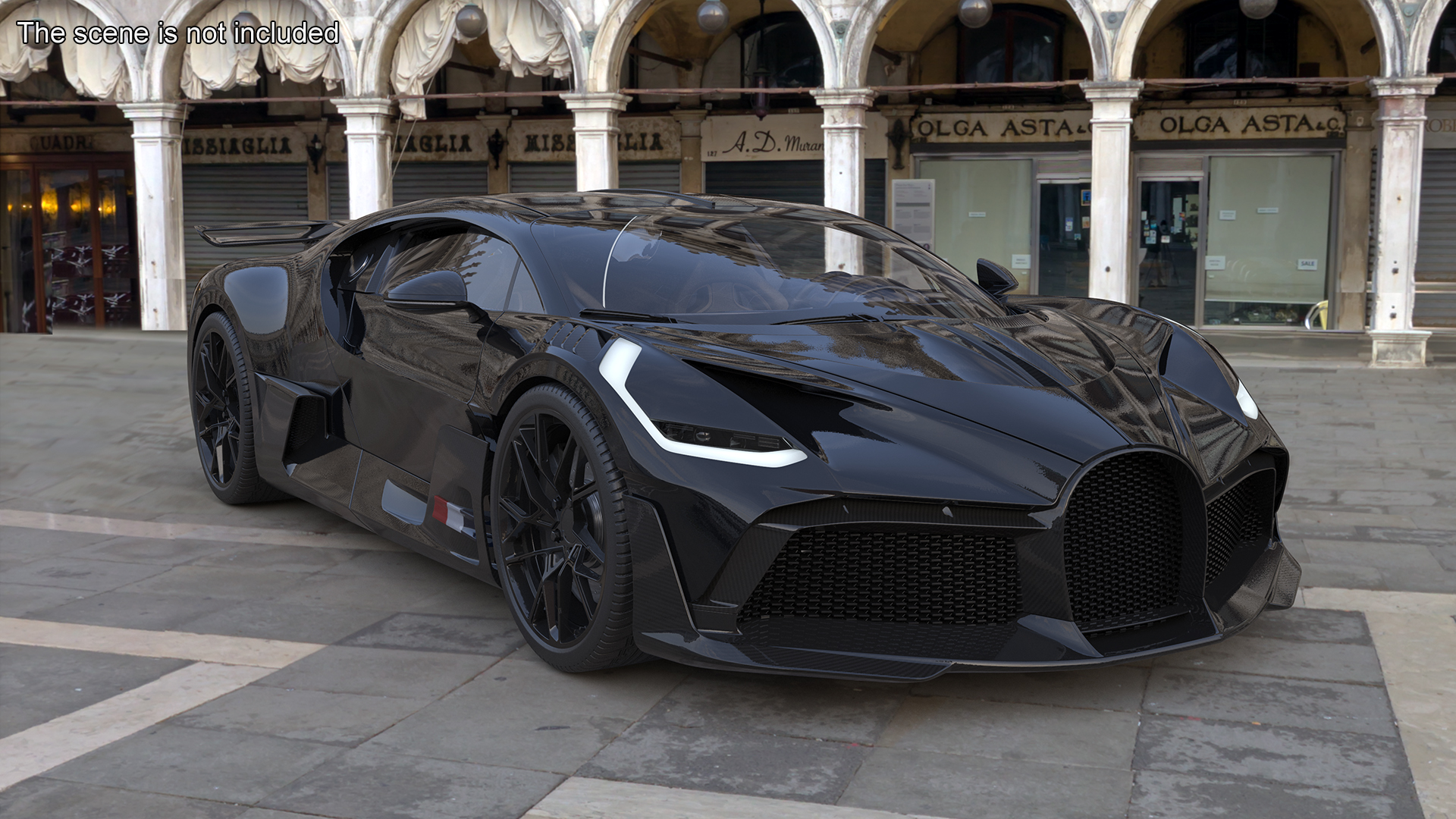 3D Sport Coupe Black Simplified model