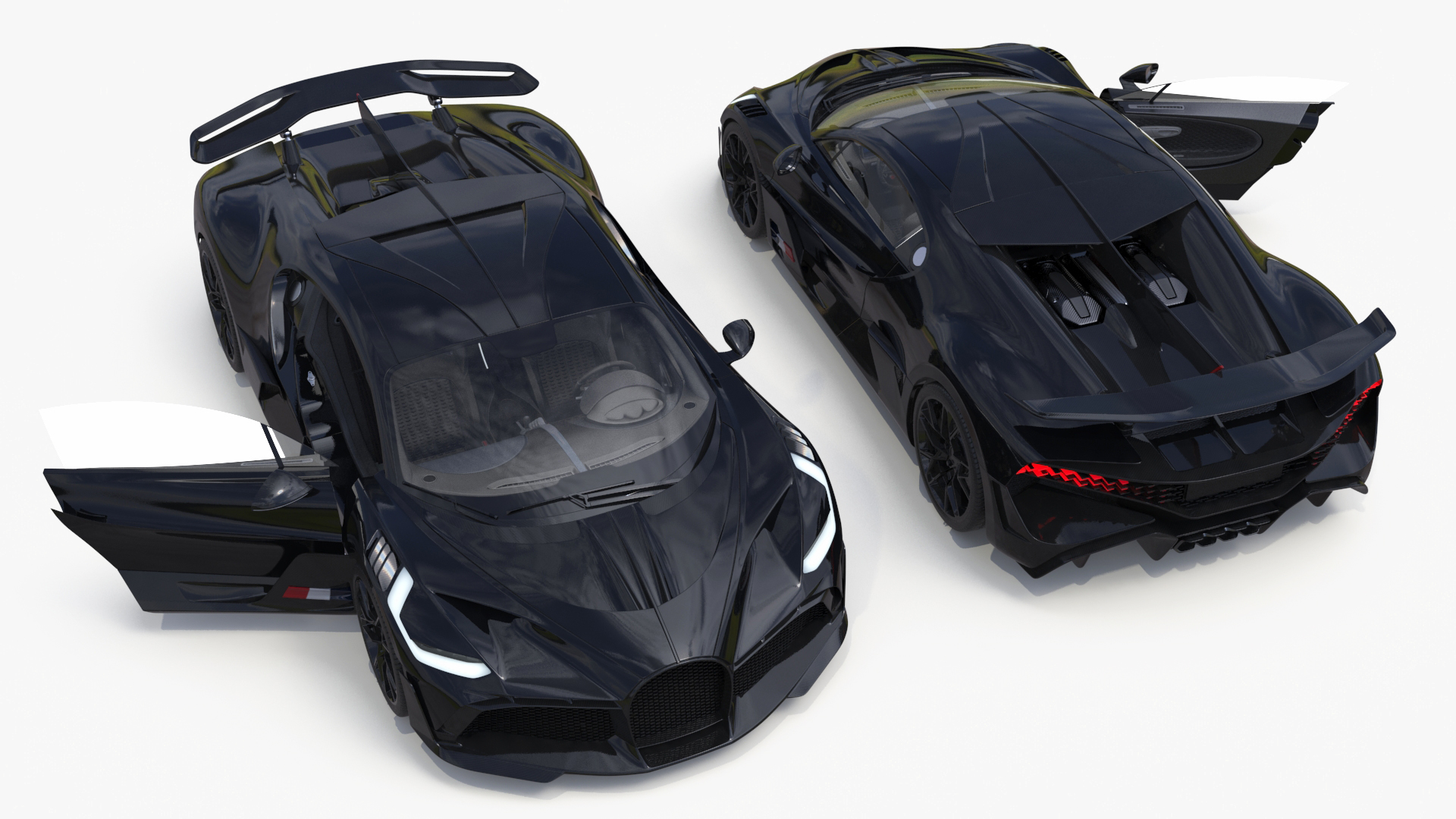 3D Sport Coupe Black Simplified model
