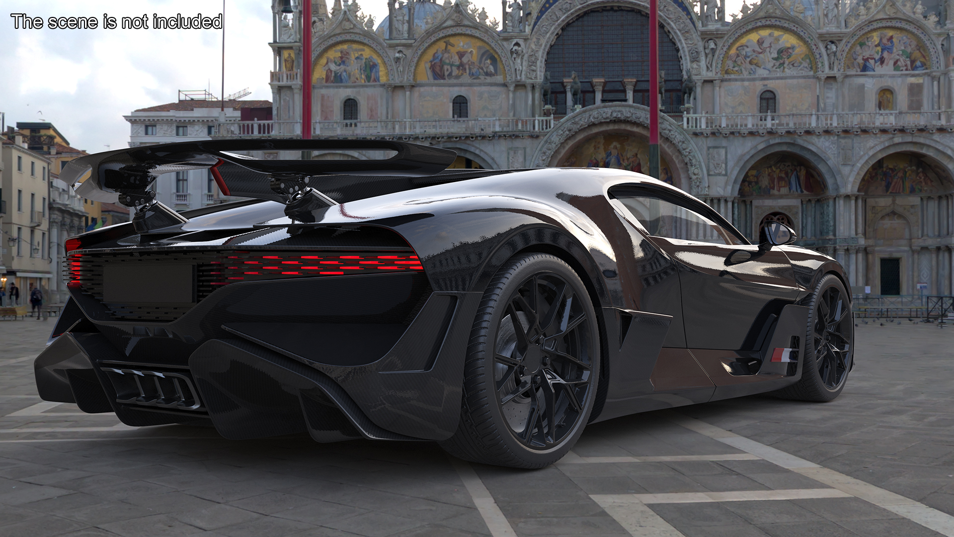 3D Sport Coupe Black Simplified model