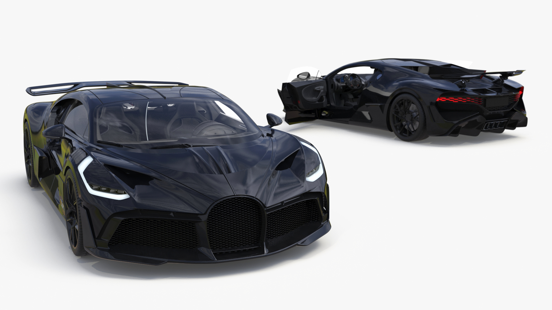 3D Sport Coupe Black Simplified model
