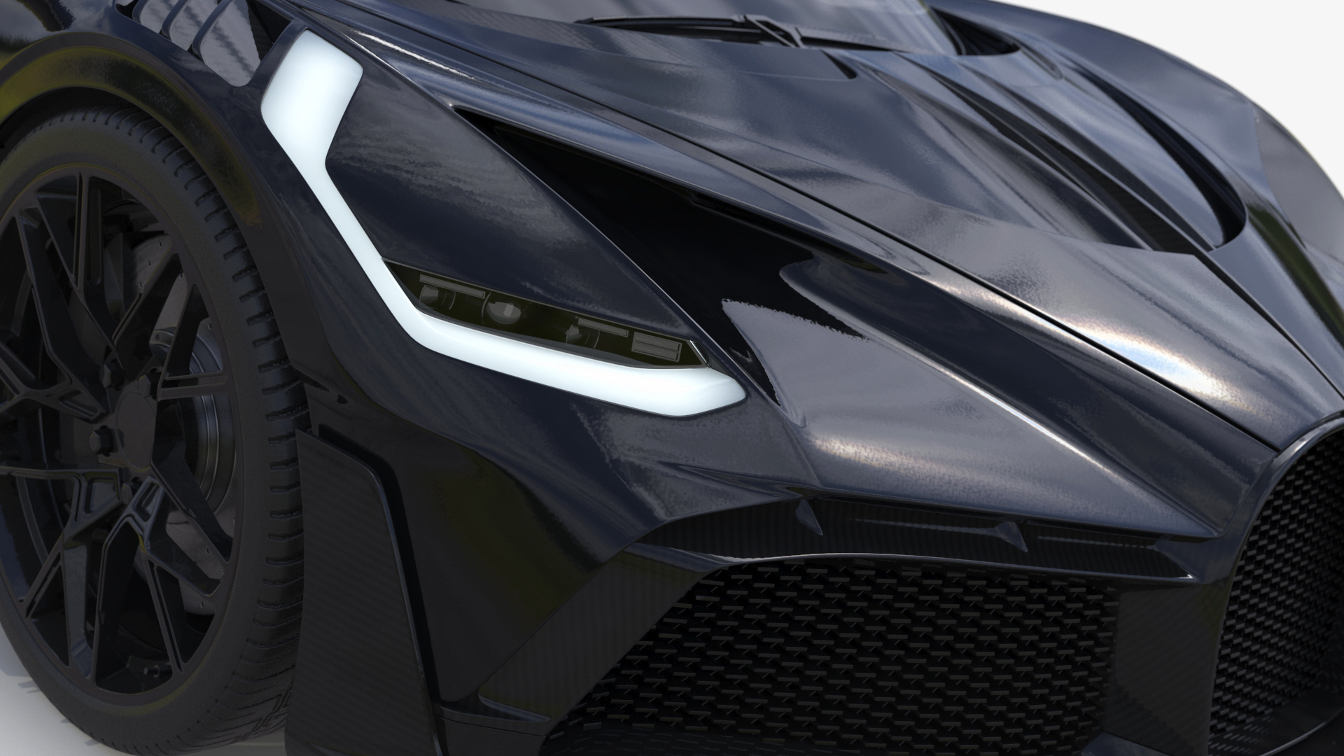 3D Sport Coupe Black Simplified model