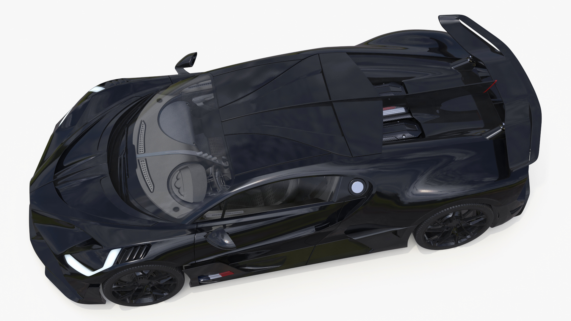 3D Sport Coupe Black Simplified model