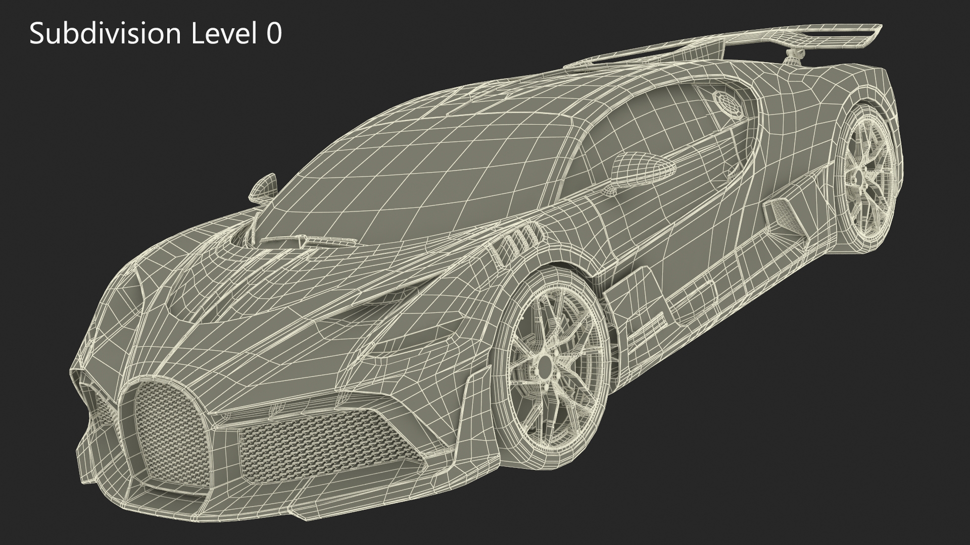 3D Sport Coupe Black Simplified model