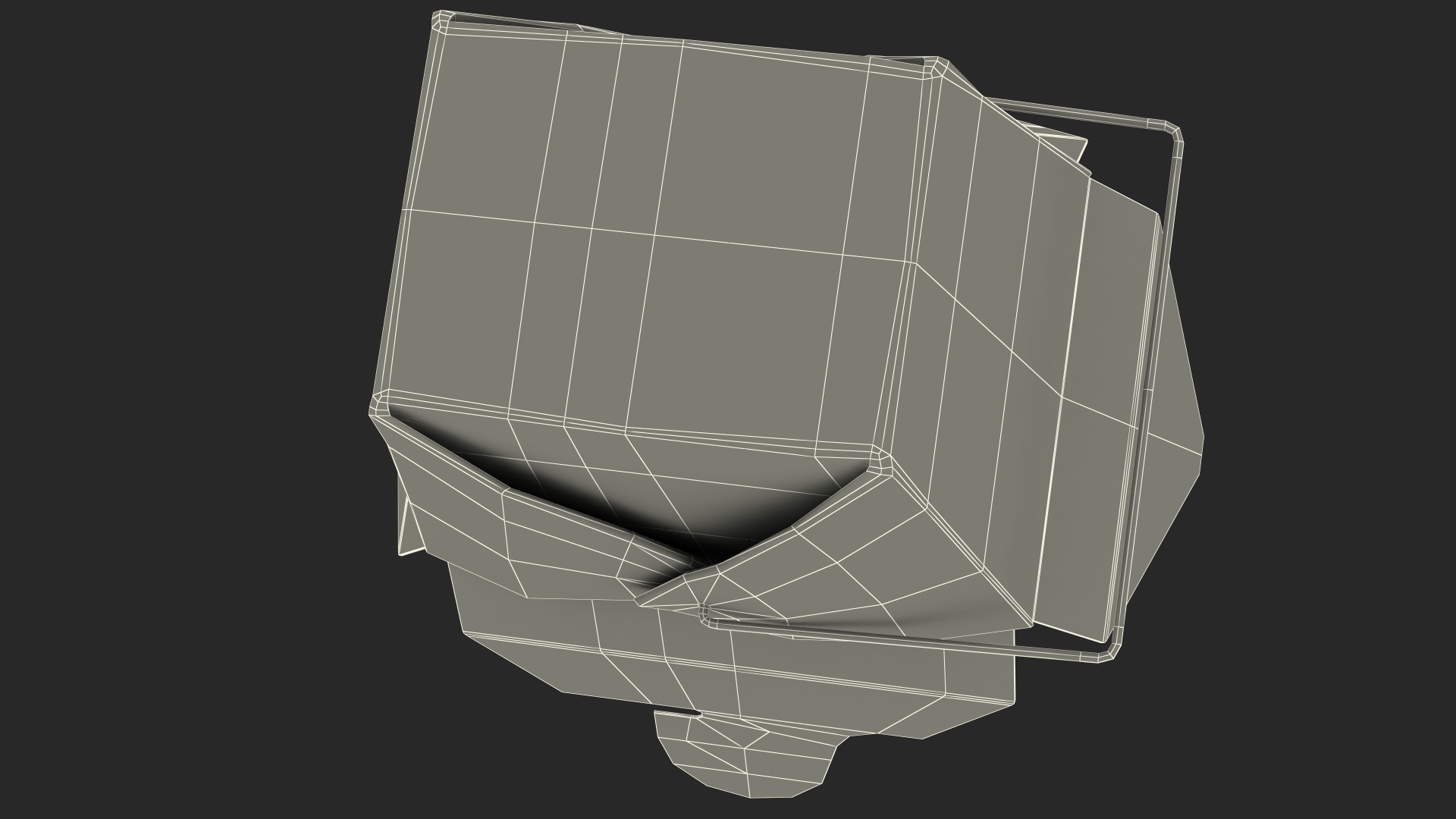 3D Chinese Restaurant Opened Takeout Box 32 Oz model