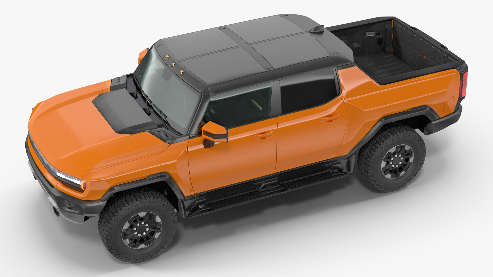 Luxury Electric SUT Truck Orange 3D