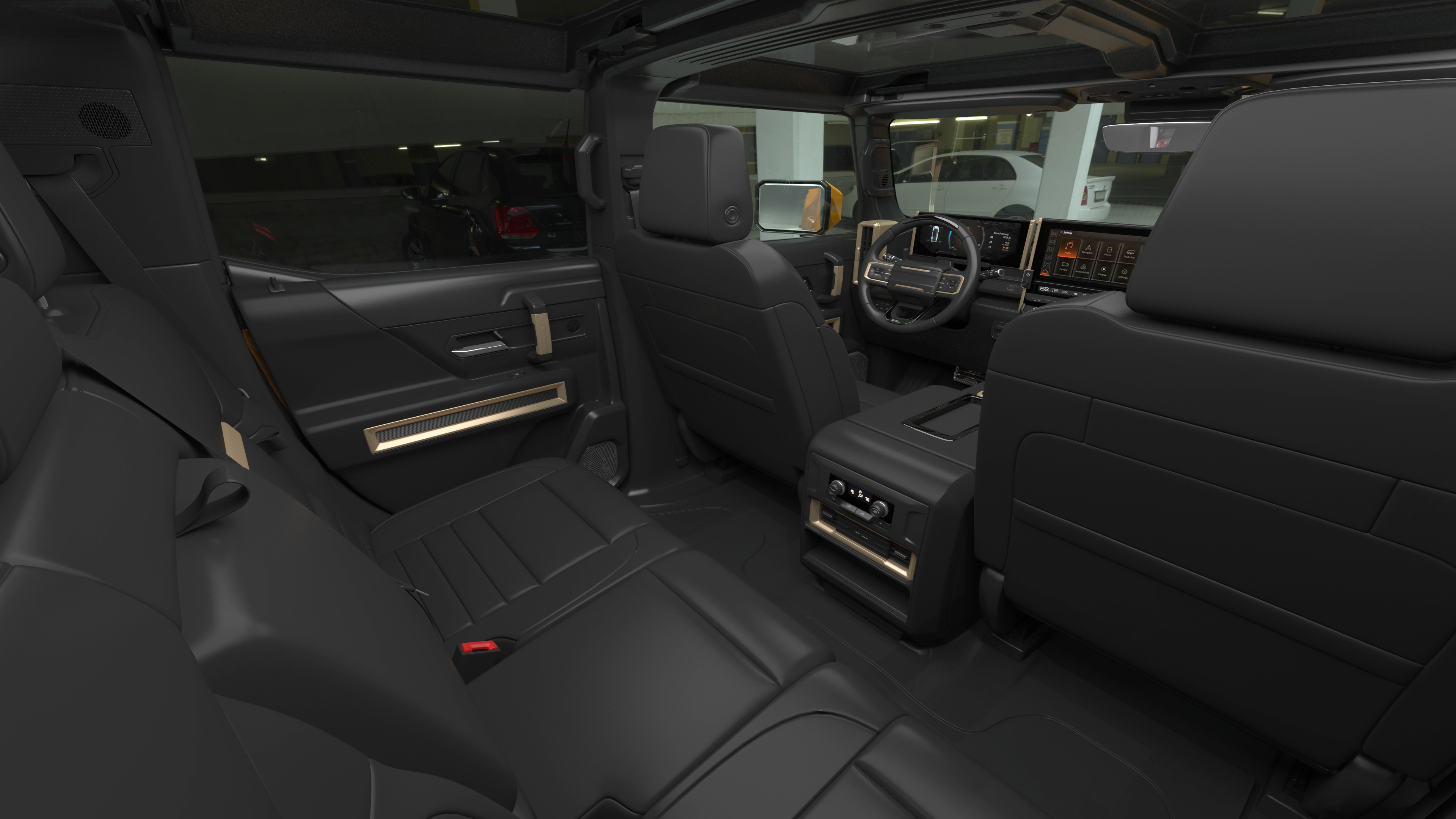 Luxury Electric SUT Truck Orange 3D