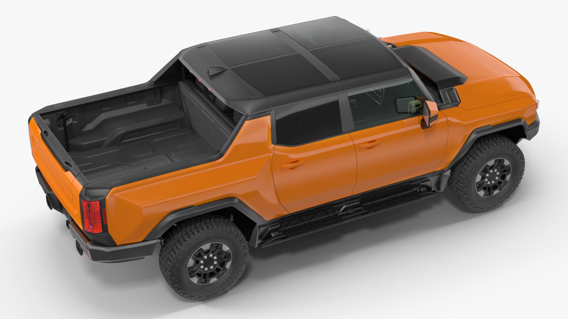 Luxury Electric SUT Truck Orange 3D