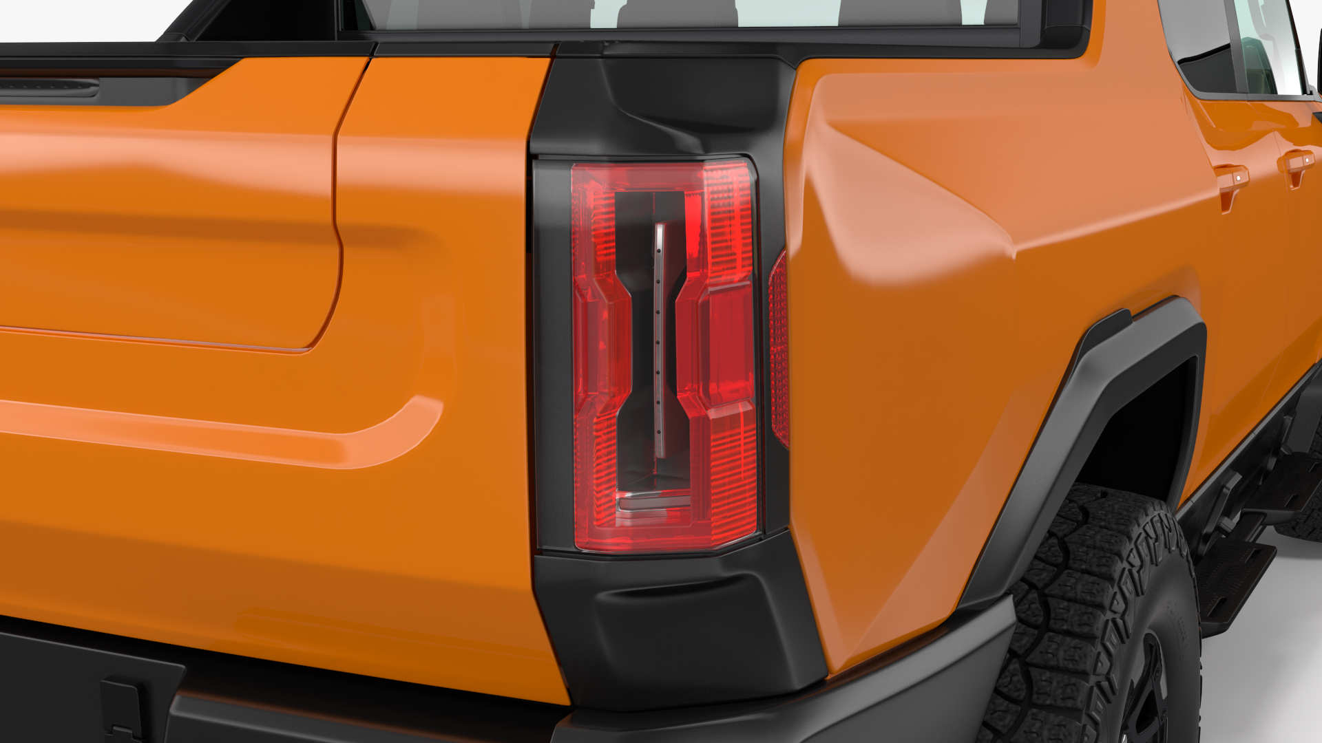Luxury Electric SUT Truck Orange 3D
