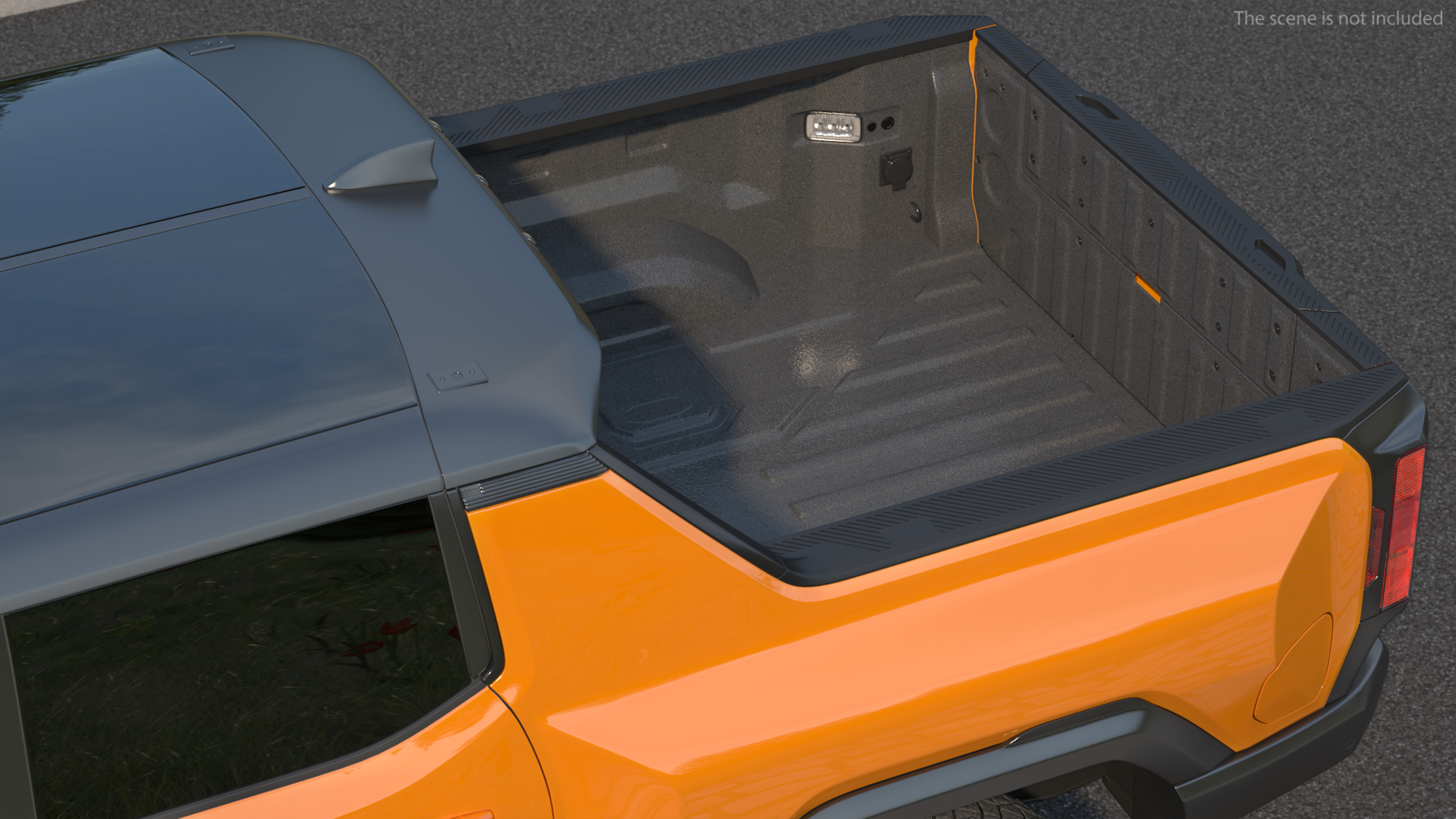 Luxury Electric SUT Truck Orange 3D