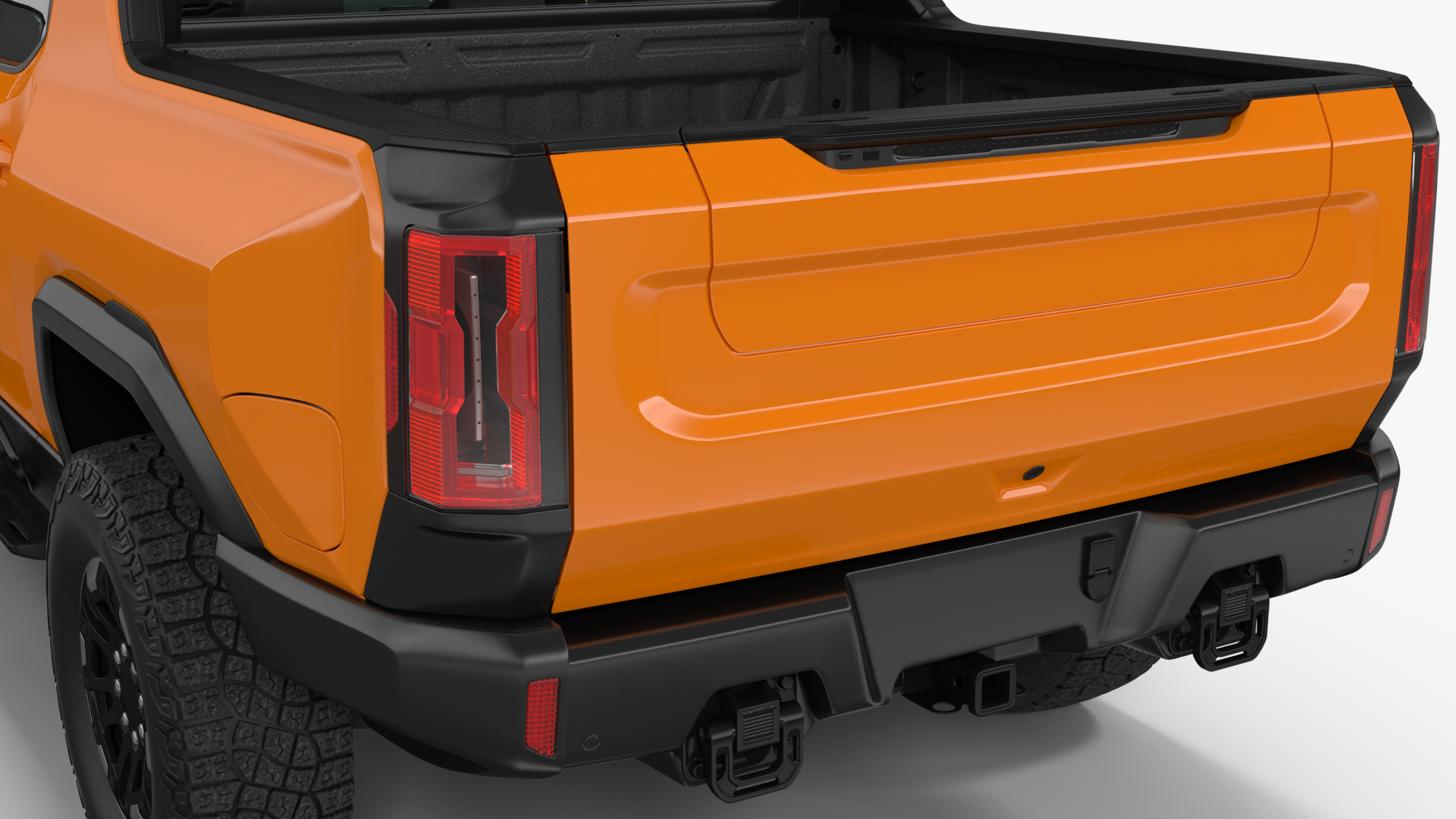 Luxury Electric SUT Truck Orange 3D
