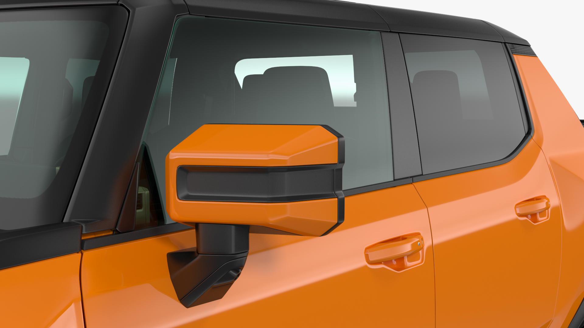 Luxury Electric SUT Truck Orange 3D