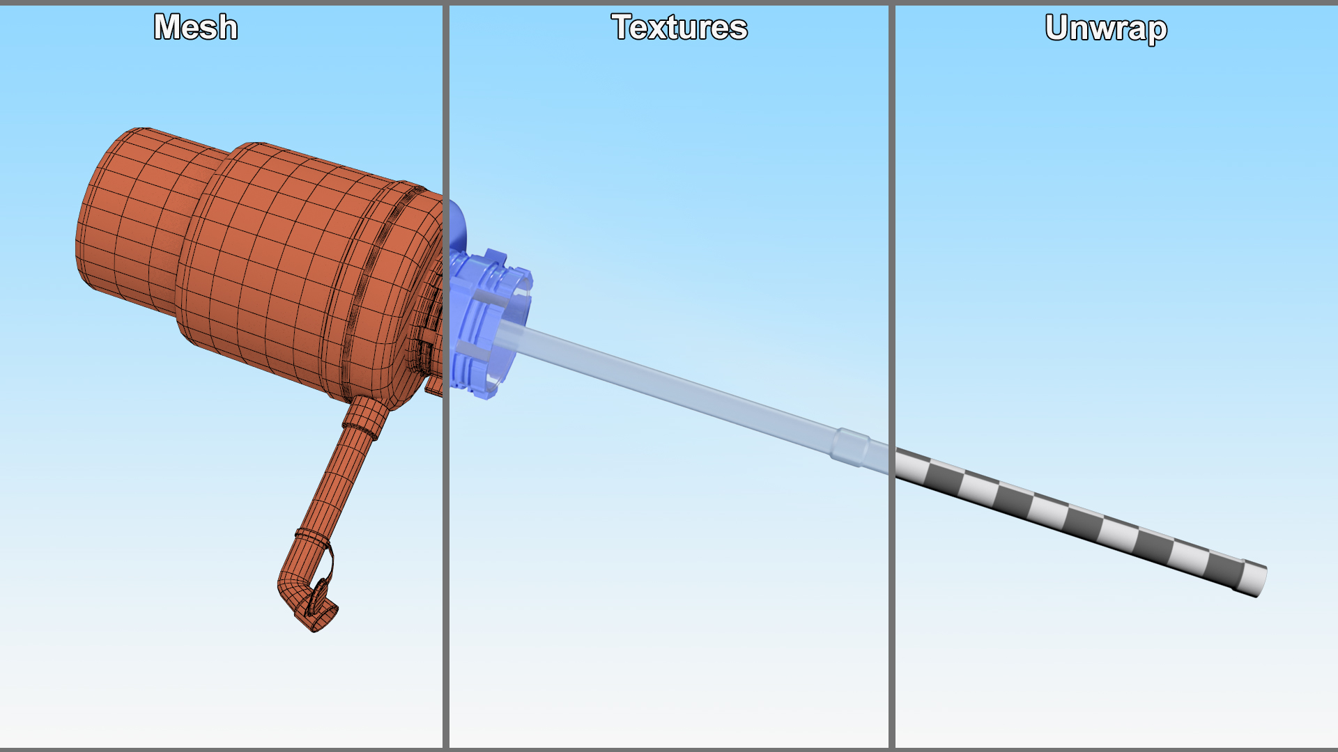 3D Water Pump Beverage Tap Dispenser model