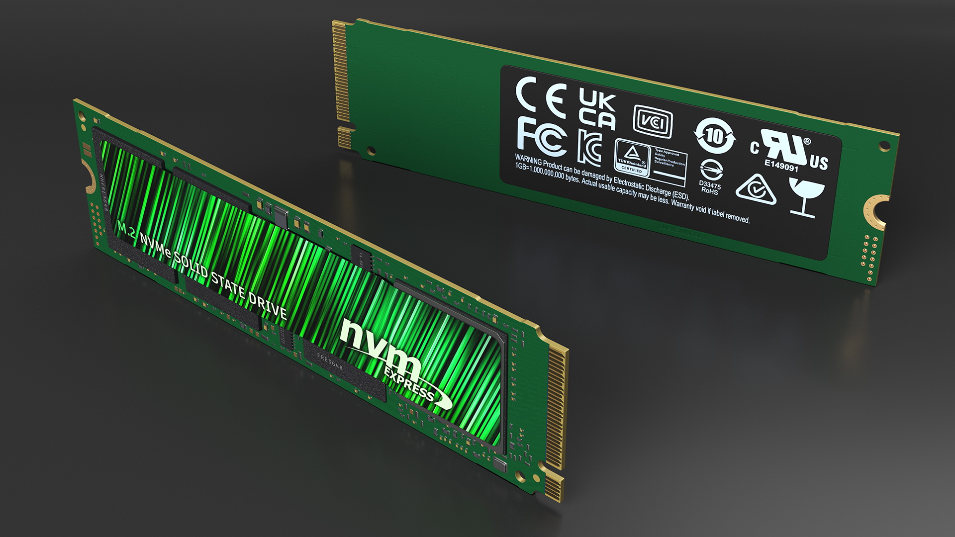 M2 NVMe SSD Green 1 TB 3D